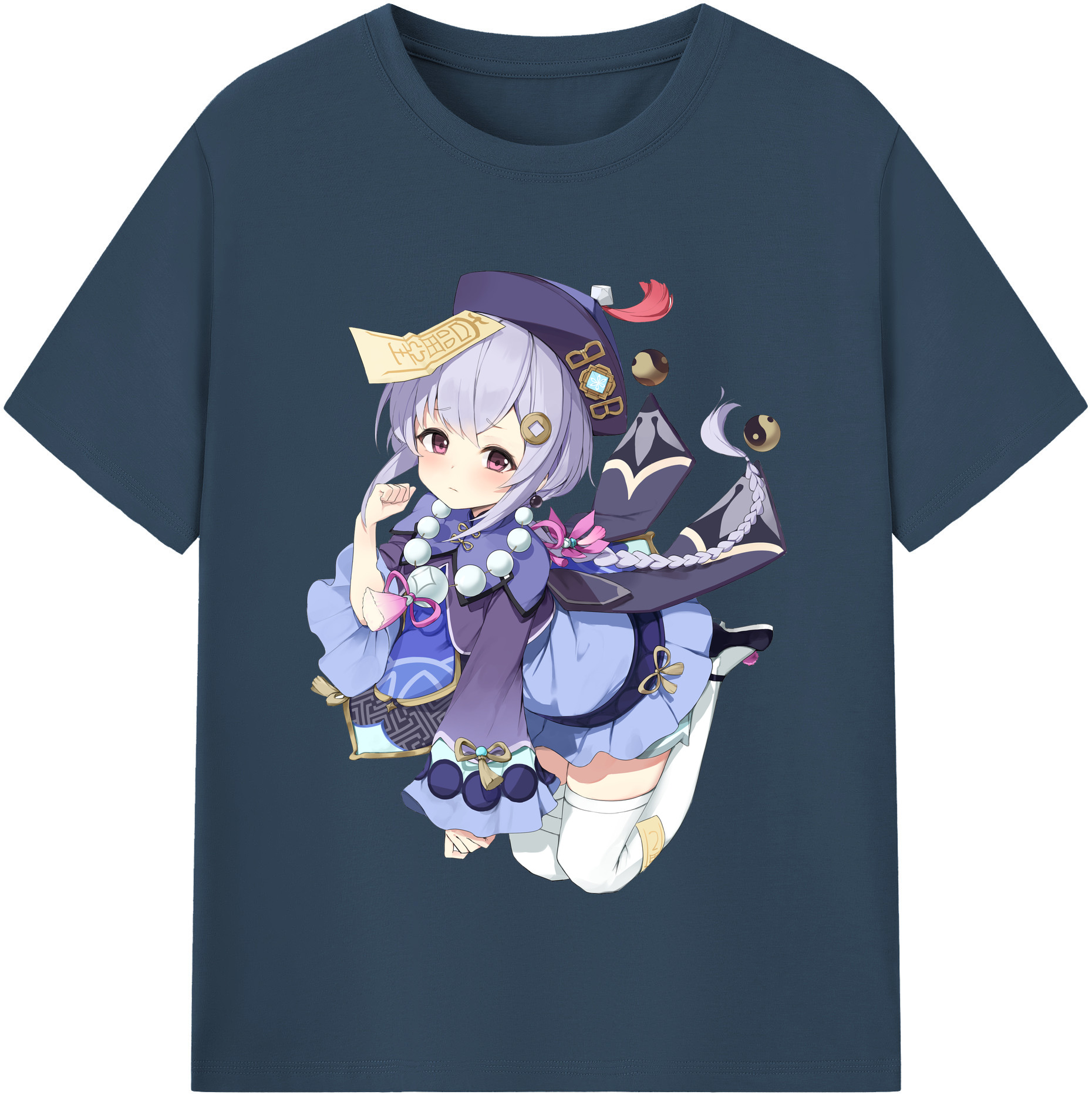 げんし神 七七 なな  genshin Nana レディースカジュアルプリントTシャツ（綿100％）