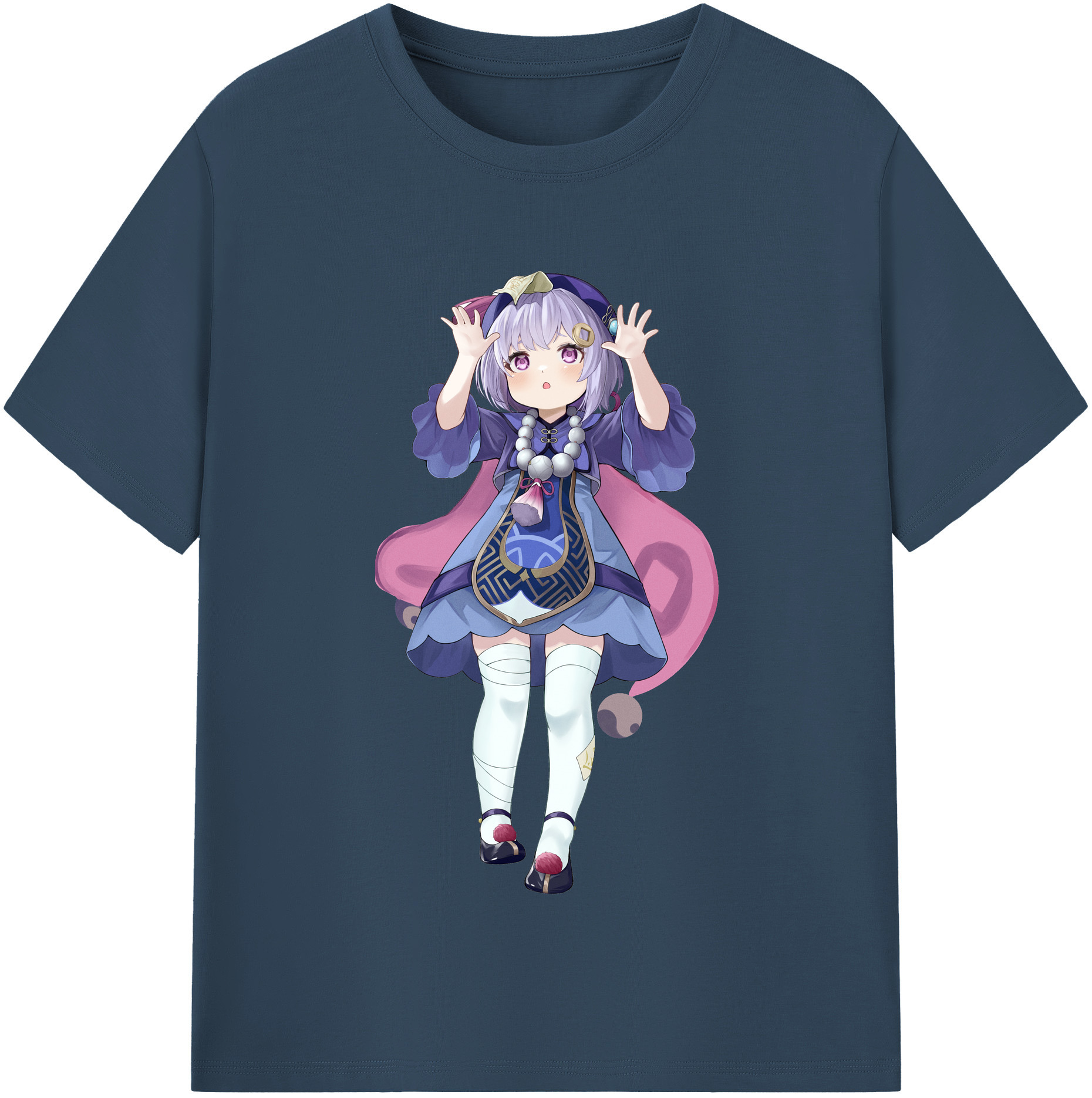 げんし神 七七 なな  genshin Nana レディースカジュアルプリントTシャツ（綿100％）