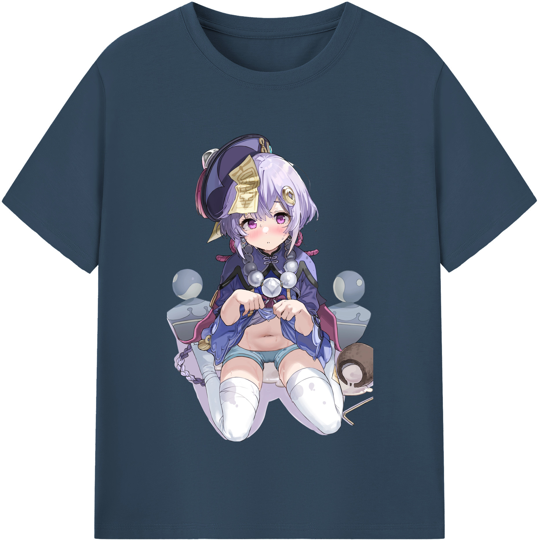 げんし神 七七 なな  genshin Nana レディースカジュアルプリントTシャツ（綿100％）