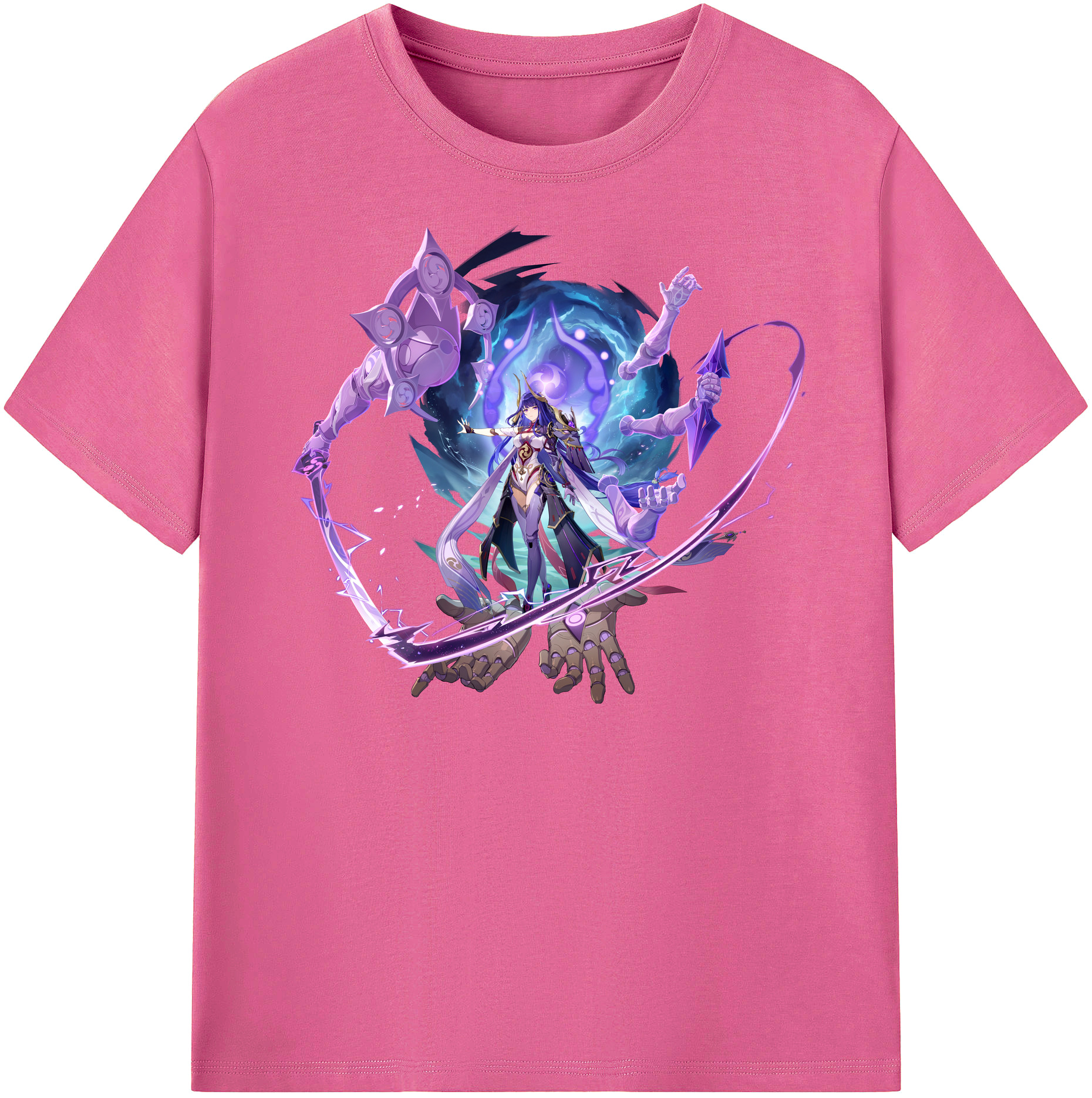 げんし神 雷電将軍 らいでんしょうぐん genshin Raiden Shogun レディースカジュアルプリントTシャツ（綿100％）