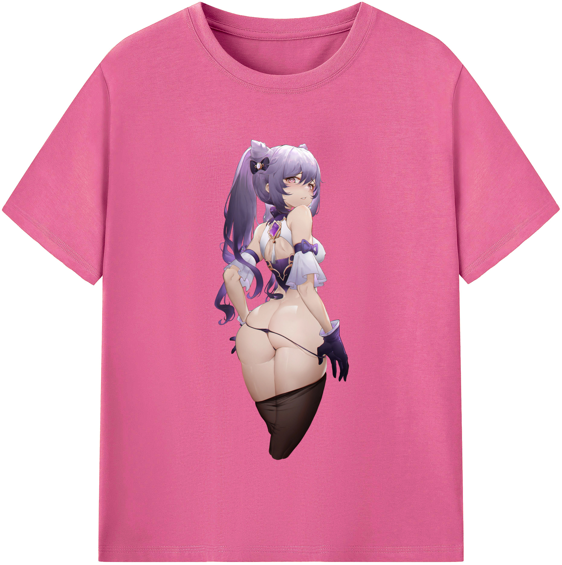 げんし神 刻晴 こくせい genshin Kokusei レディースカジュアルプリントTシャツ（綿100％）