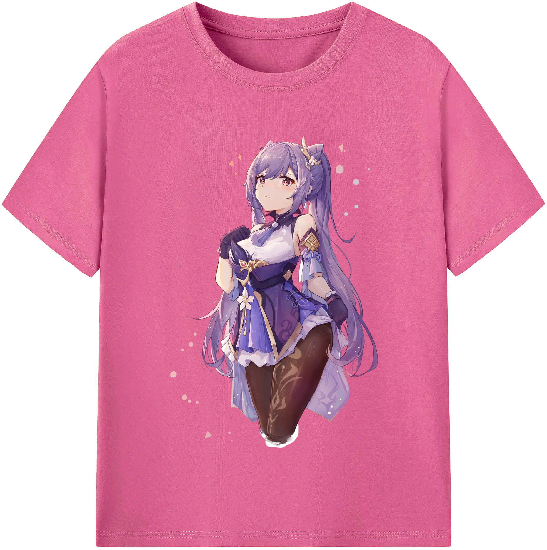 げんし神 刻晴 こくせい genshin Kokusei レディースカジュアルプリントTシャツ（綿100％）