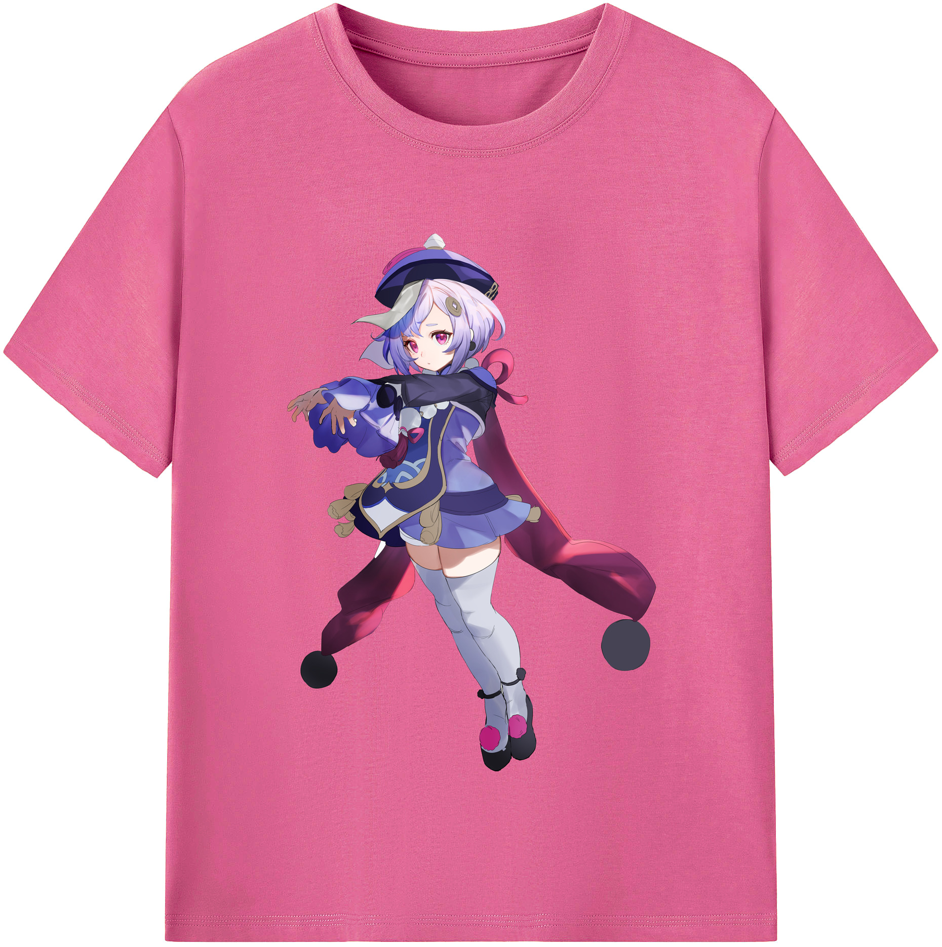 げんし神 七七 なな  genshin Nana レディースカジュアルプリントTシャツ（綿100％）