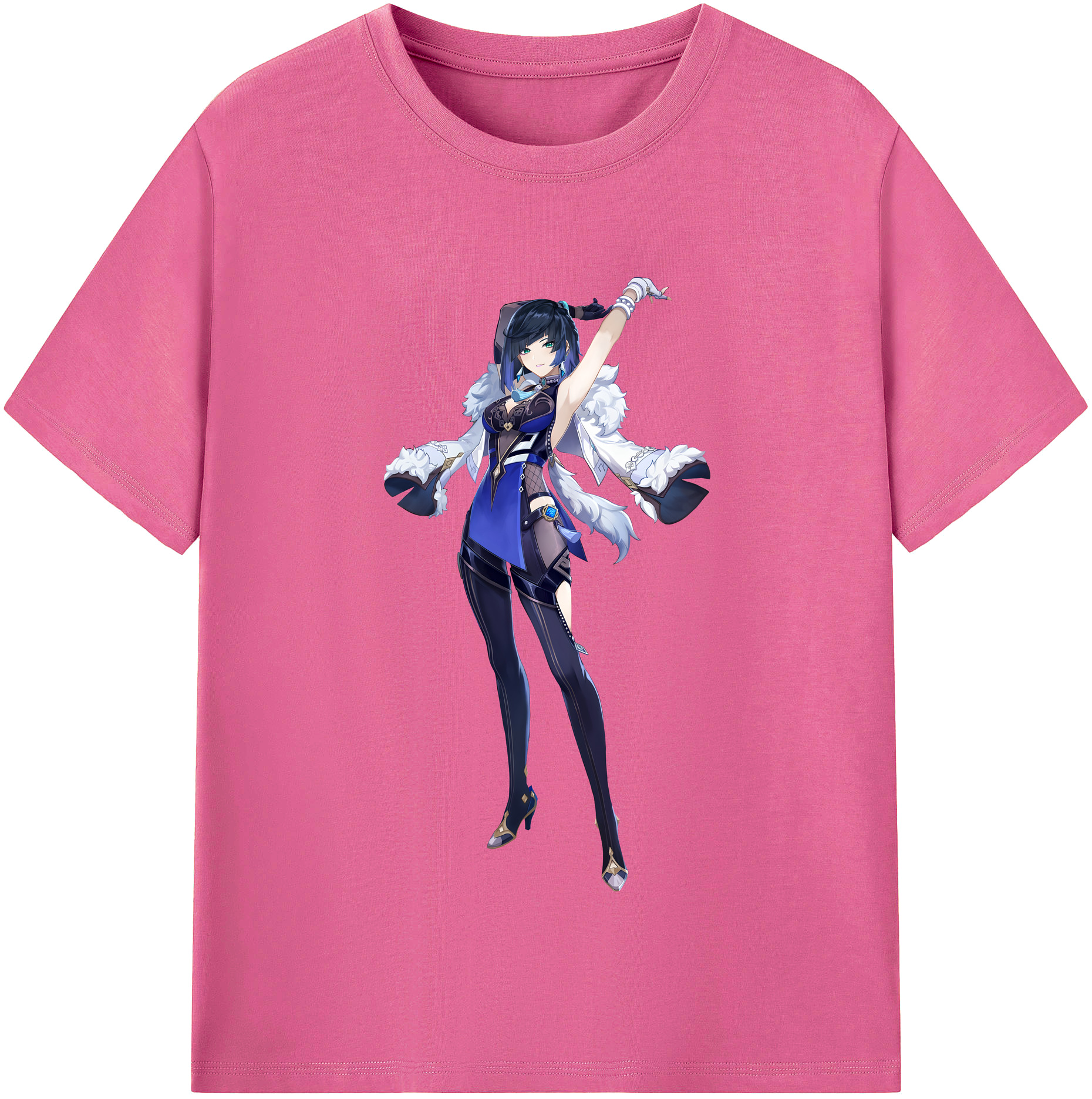 げんし神 夜兰 やらん genshin Yaran レディースカジュアルプリントTシャツ（綿100％）