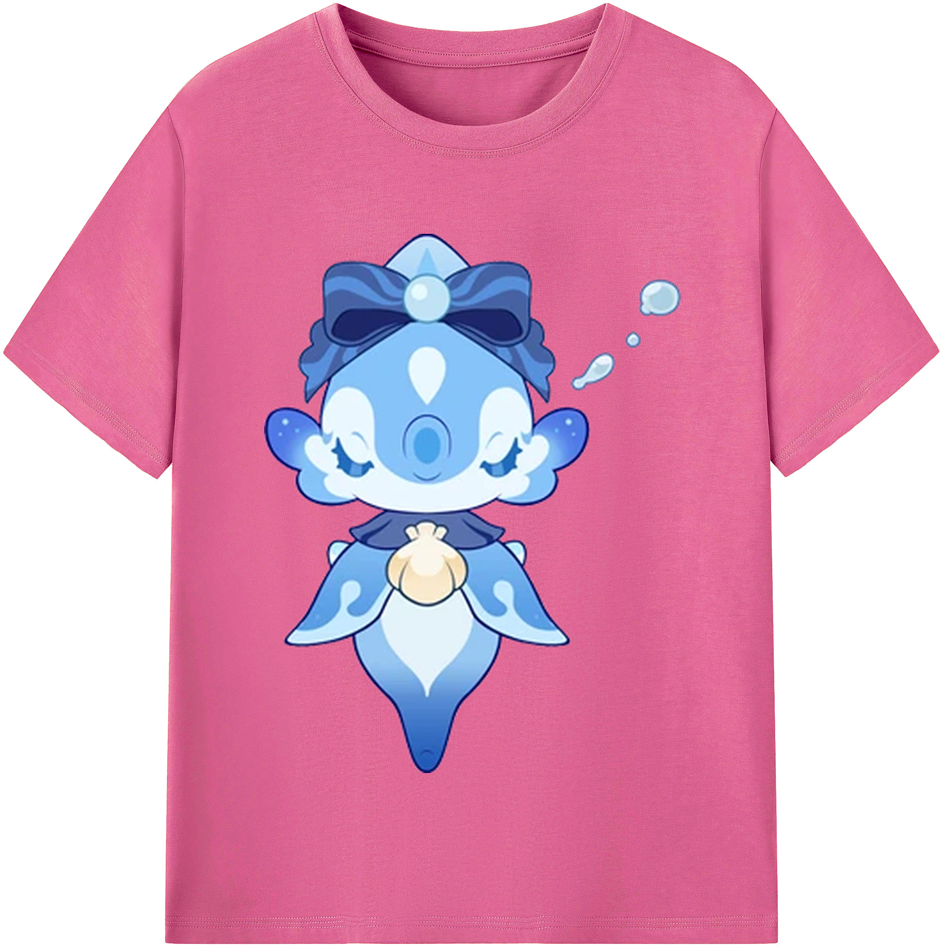 げんし神 フリーナ genshin Furina レディースカジュアルプリントTシャツ（綿100％）