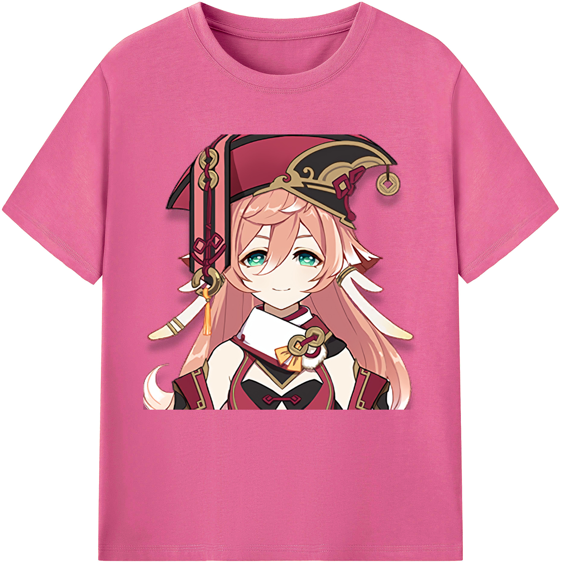 げんし神 ヤンフェイ genshin Yanfei レディースカジュアルプリントTシャツ（綿100％）