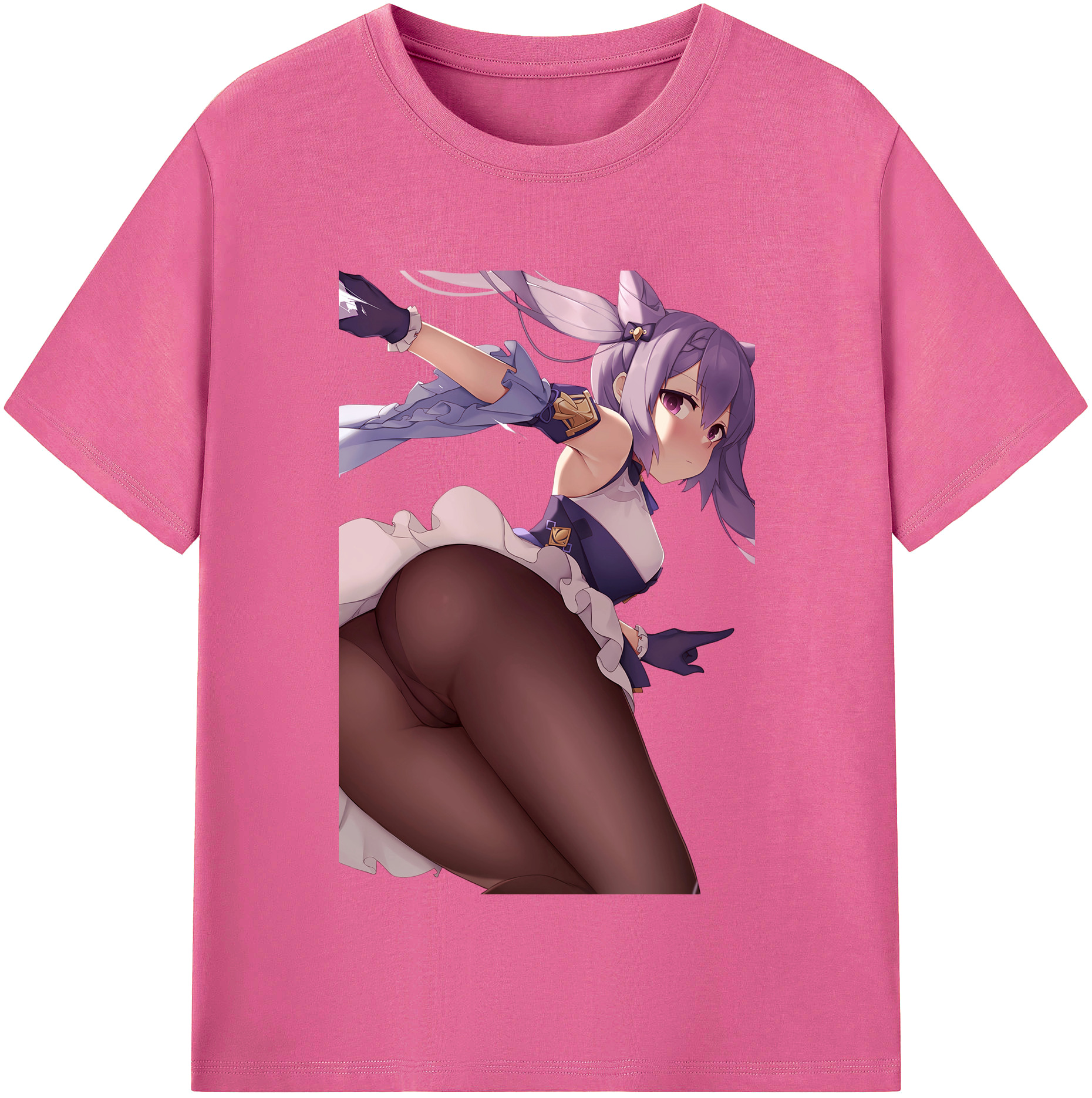 げんし神 刻晴 こくせい genshin Kokusei レディースカジュアルプリントTシャツ（綿100％）