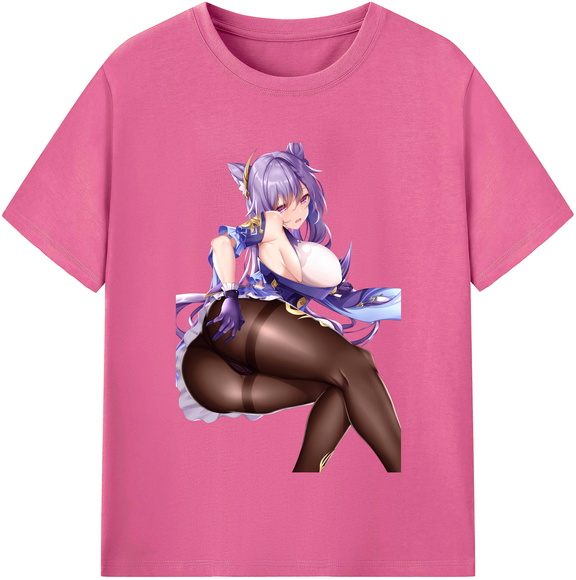 げんし神 刻晴 こくせい genshin Kokusei レディースカジュアルプリントTシャツ（綿100％）