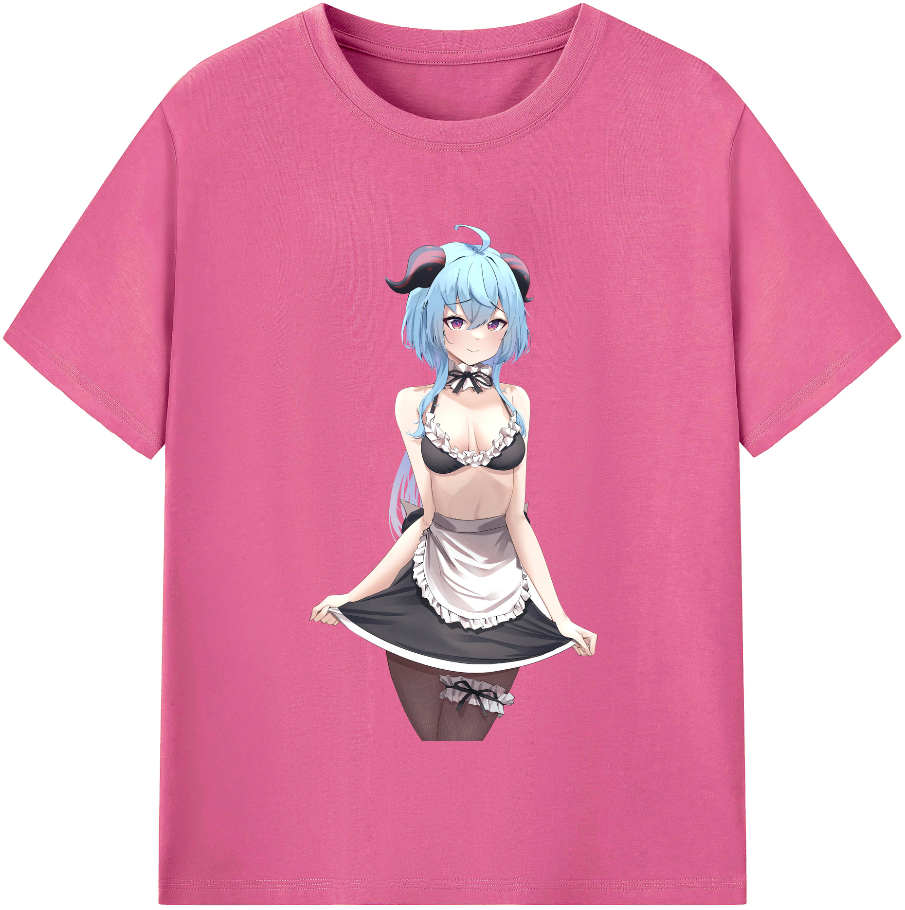 げんし神 甘雨 かんう genshin Ganyu レディースカジュアルプリントTシャツ（綿100％）