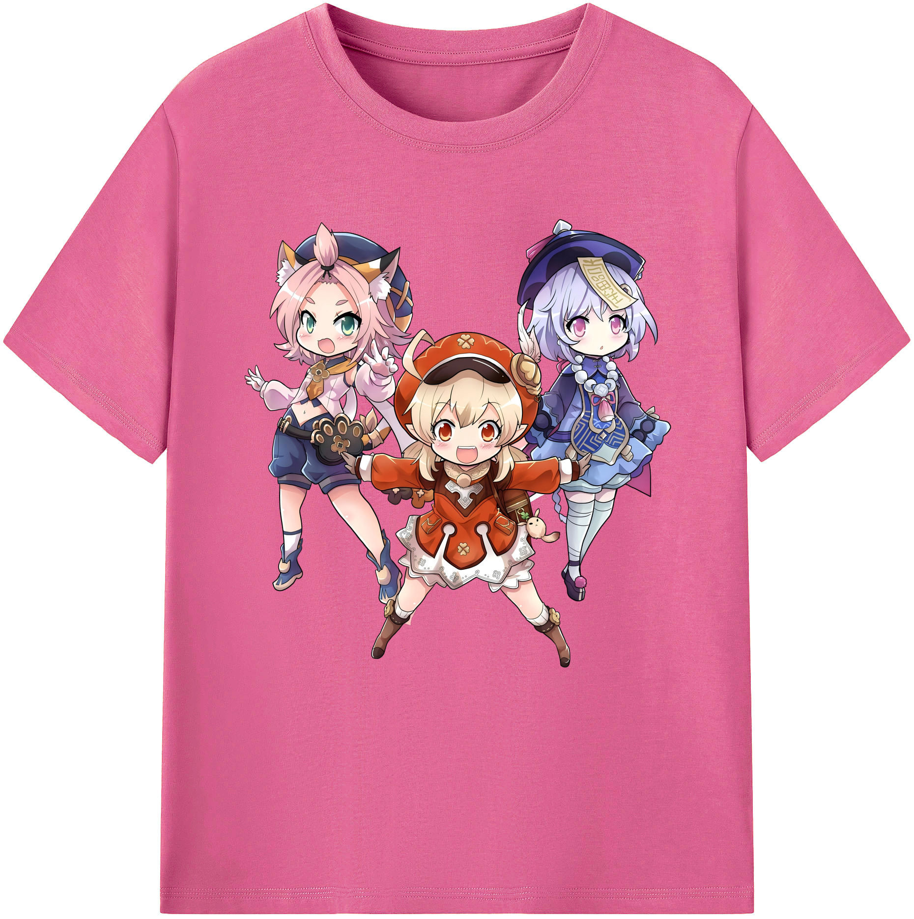 げんし神 七七 なな  genshin Nana レディースカジュアルプリントTシャツ（綿100％）