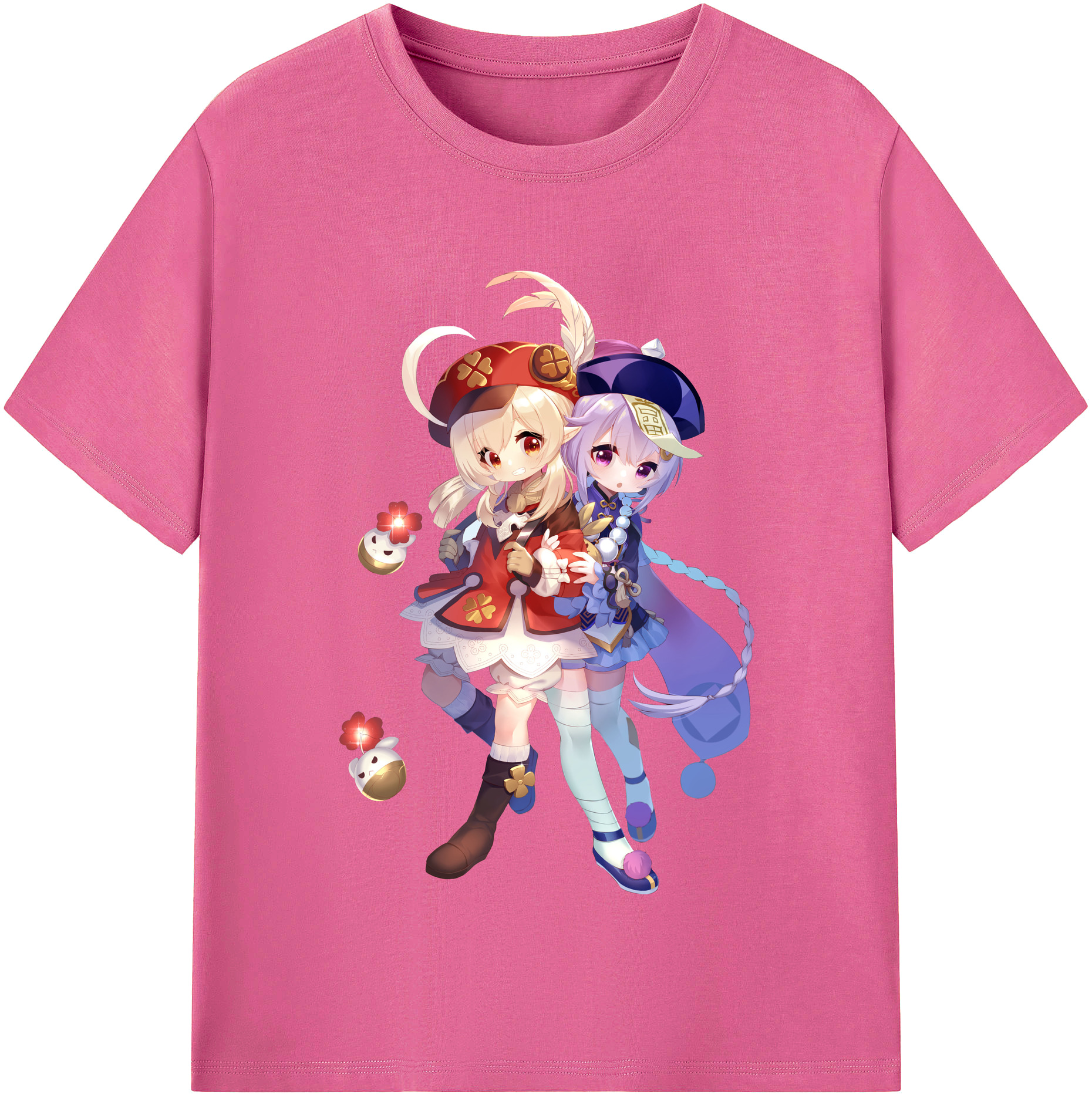 げんし神 七七 なな  genshin Nana レディースカジュアルプリントTシャツ（綿100％）
