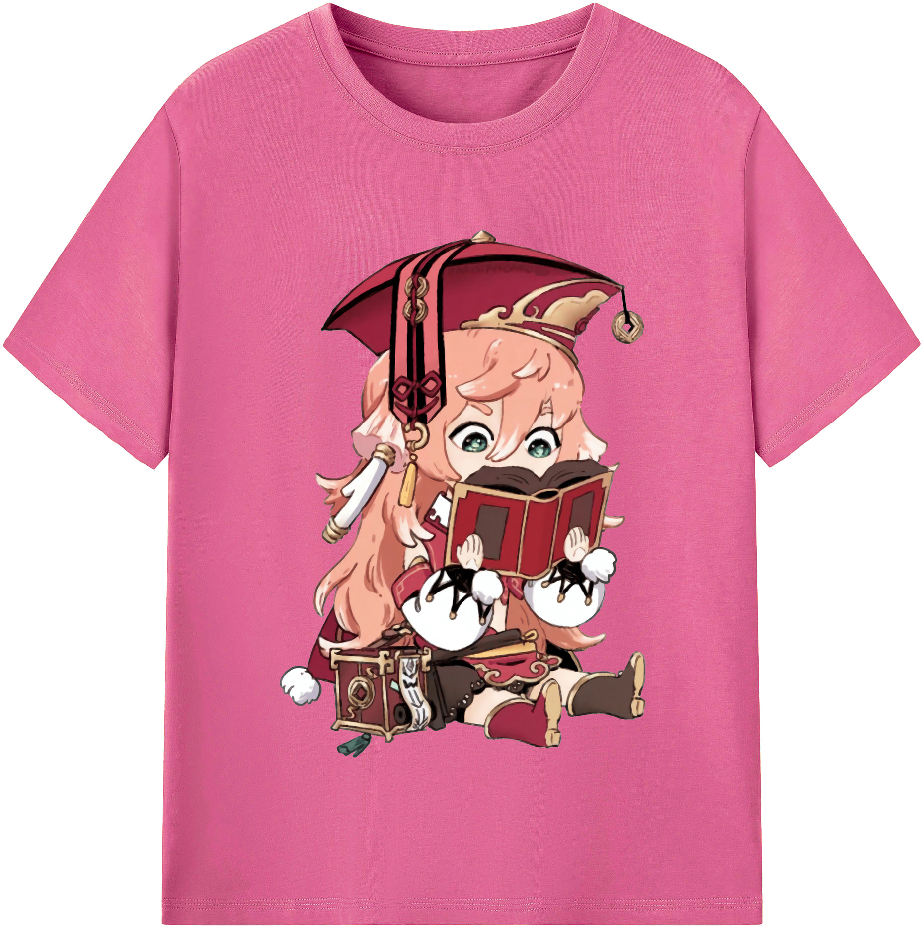 げんし神 ヤンフェイ genshin Yanfei レディースカジュアルプリントTシャツ（綿100％）