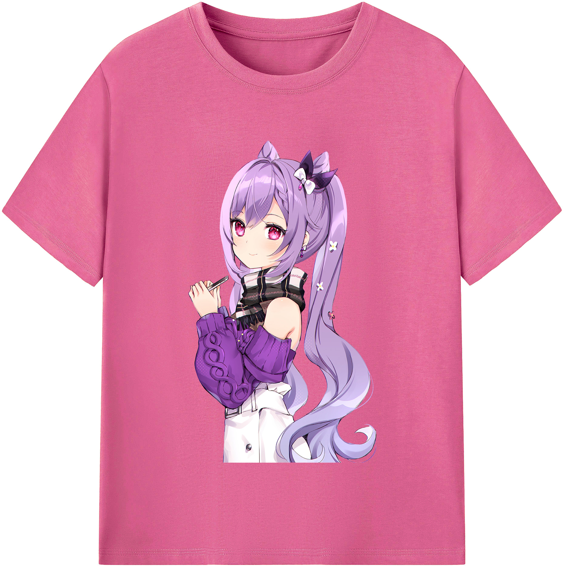 げんし神 刻晴 こくせい genshin Kokusei レディースカジュアルプリントTシャツ（綿100％）
