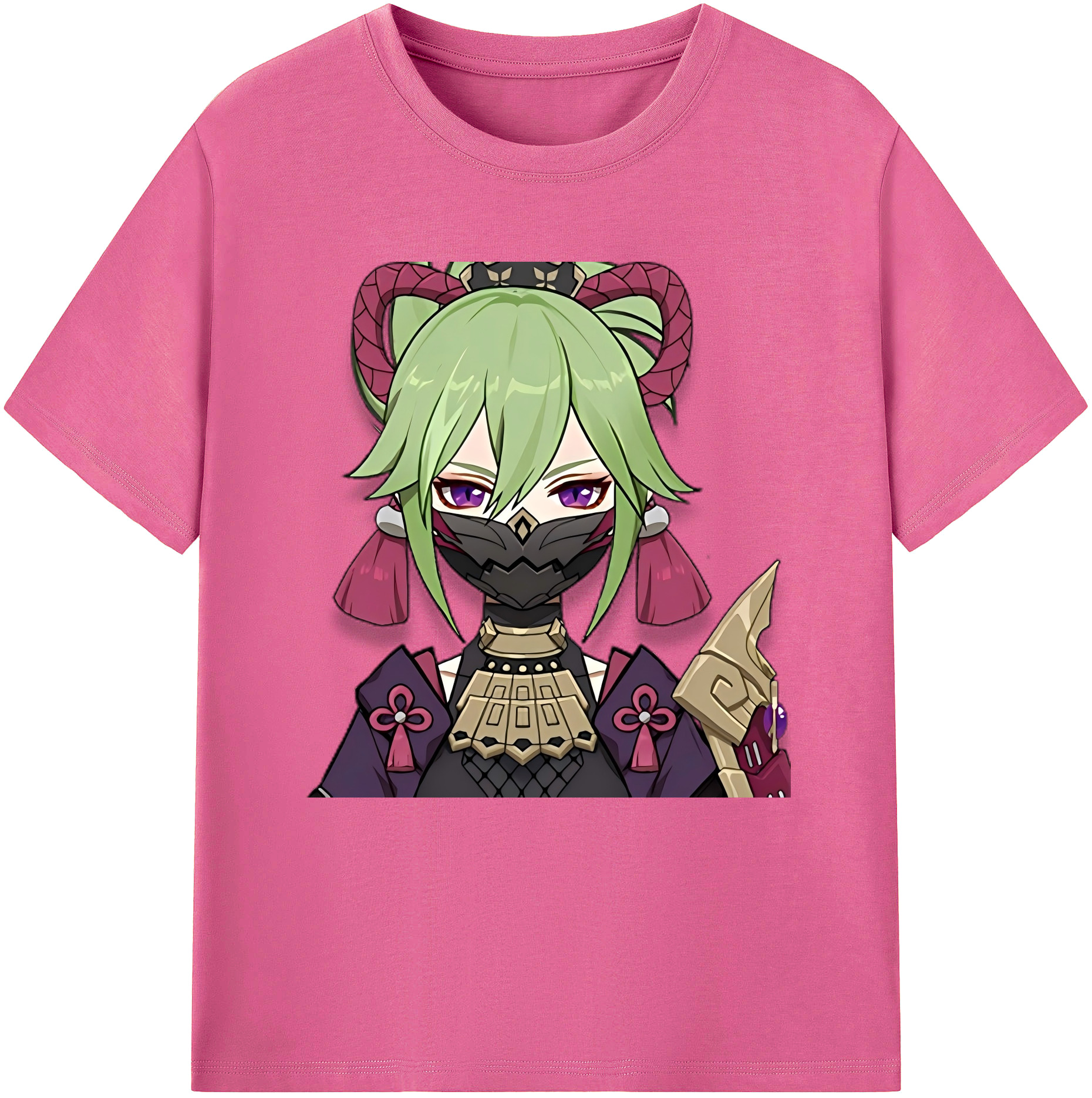 げんし神  久岐忍 くき しのぶ genshin Kuki Shinobu レディースカジュアルプリントTシャツ（綿100％）