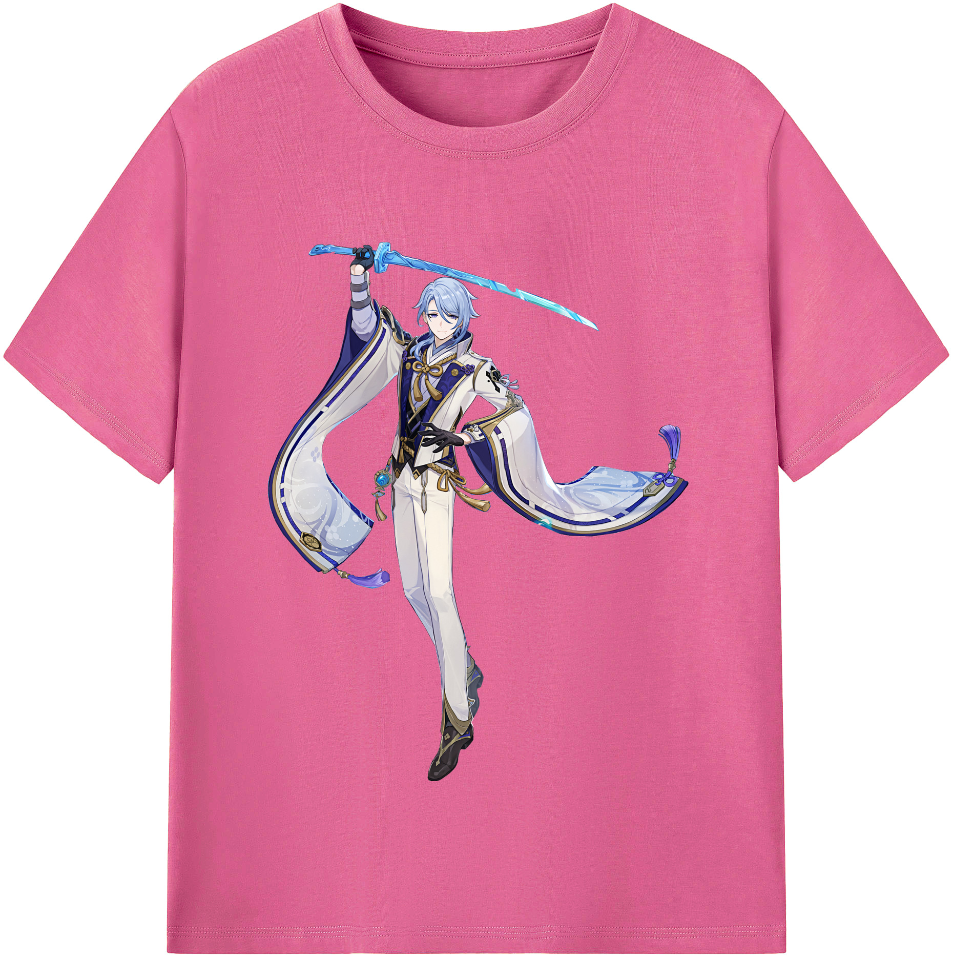 げんし神 神里綾人 かみさとあやと genshin Kamisato Ayato レディースカジュアルプリントTシャツ（綿100％）