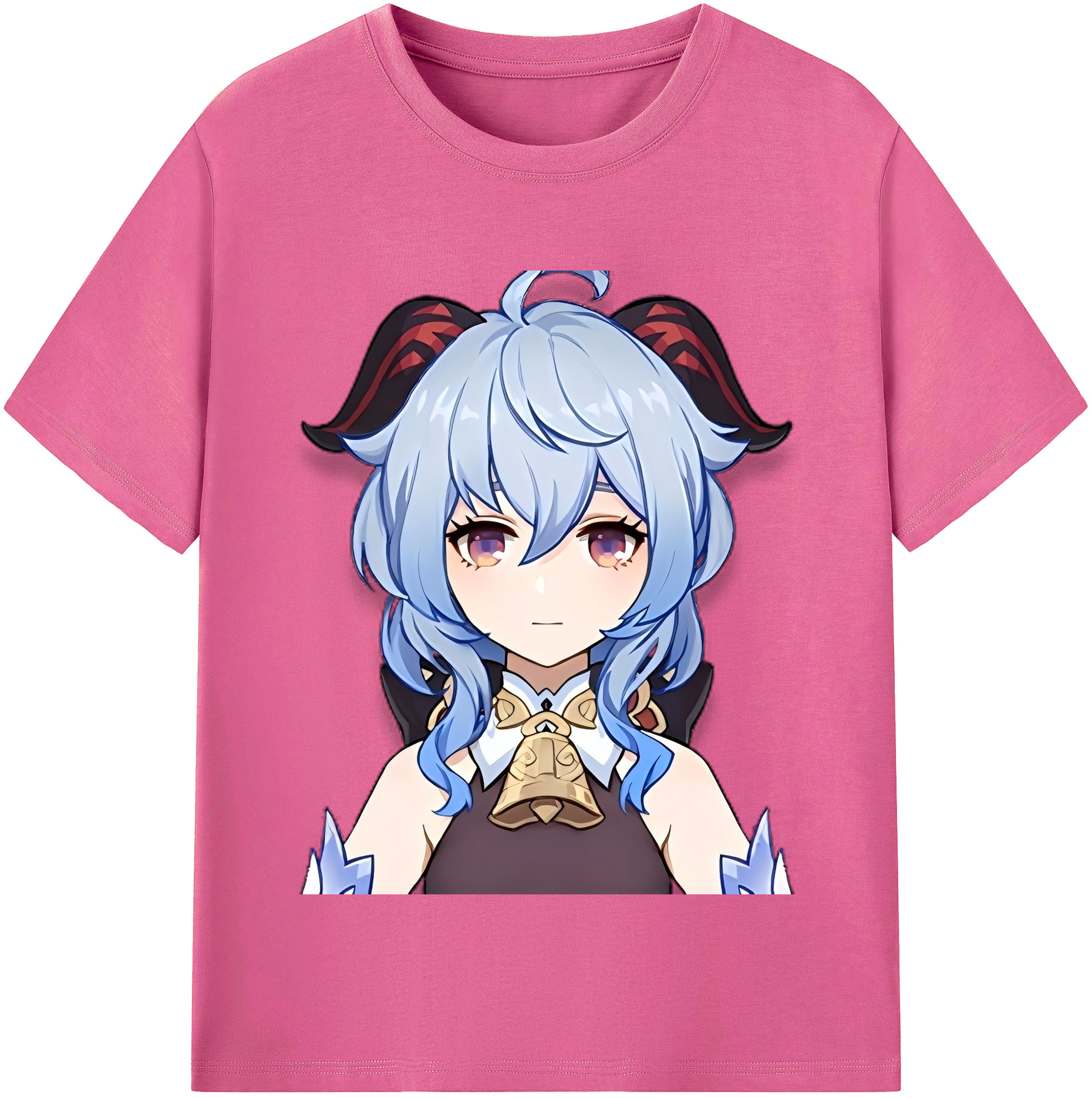 げんし神 甘雨 かんう genshin Ganyu レディースカジュアルプリントTシャツ（綿100％）