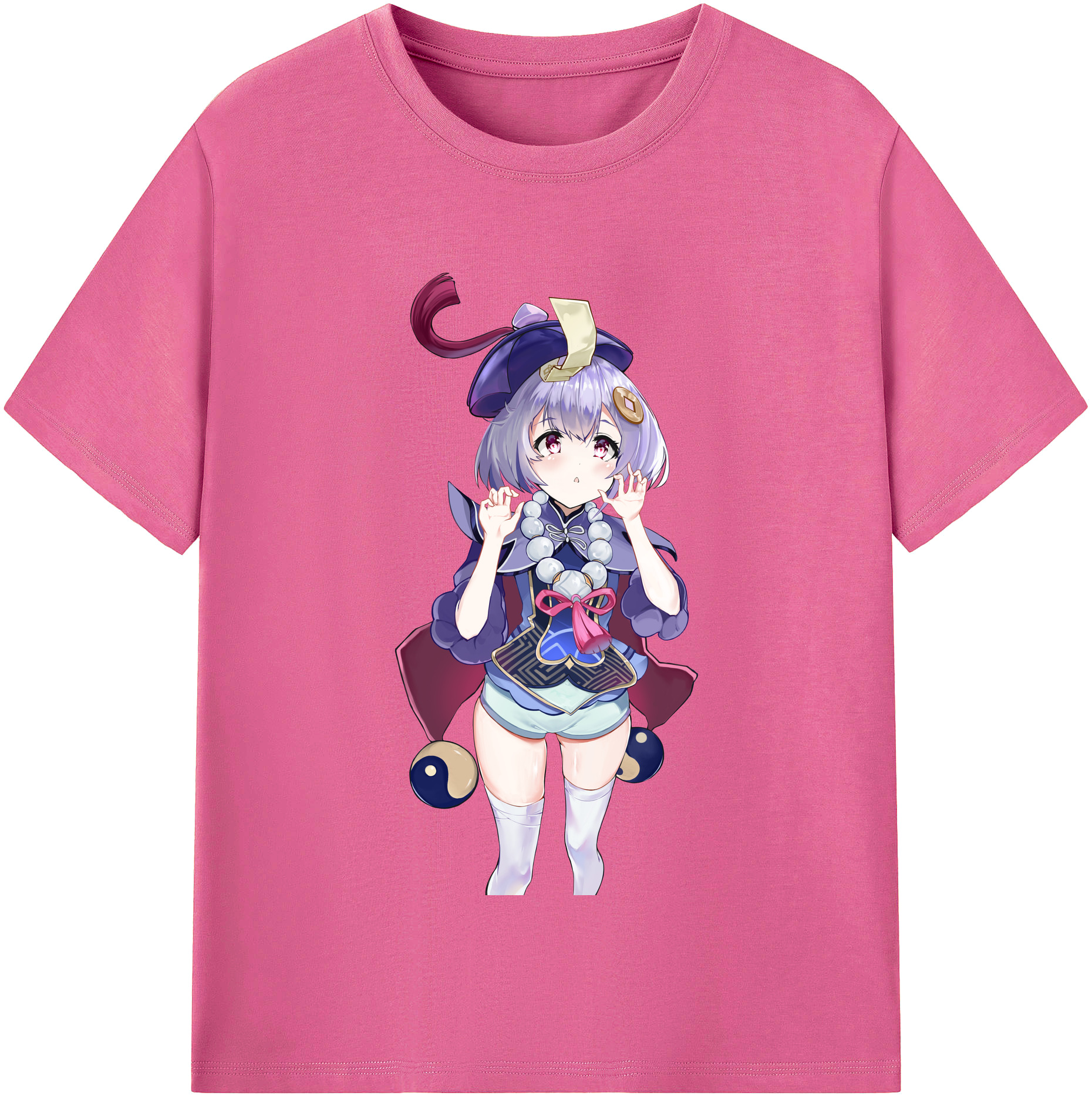 げんし神 七七 なな  genshin Nana レディースカジュアルプリントTシャツ（綿100％）