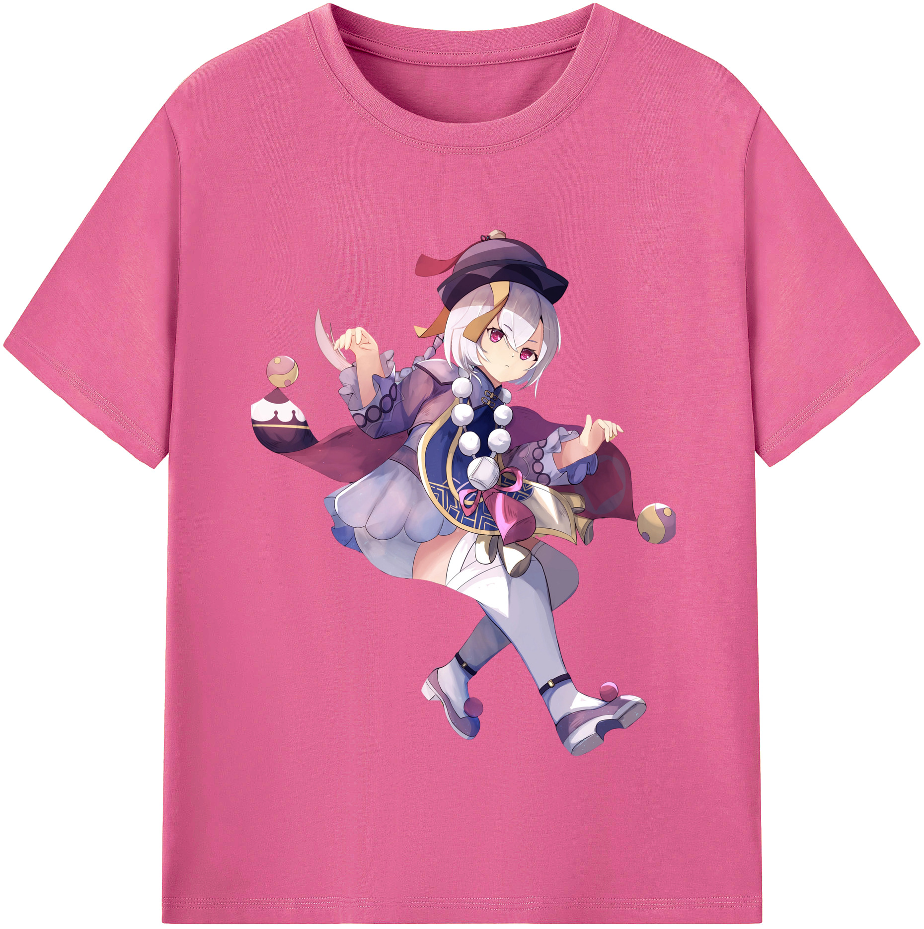 げんし神 七七 なな  genshin Nana レディースカジュアルプリントTシャツ（綿100％）