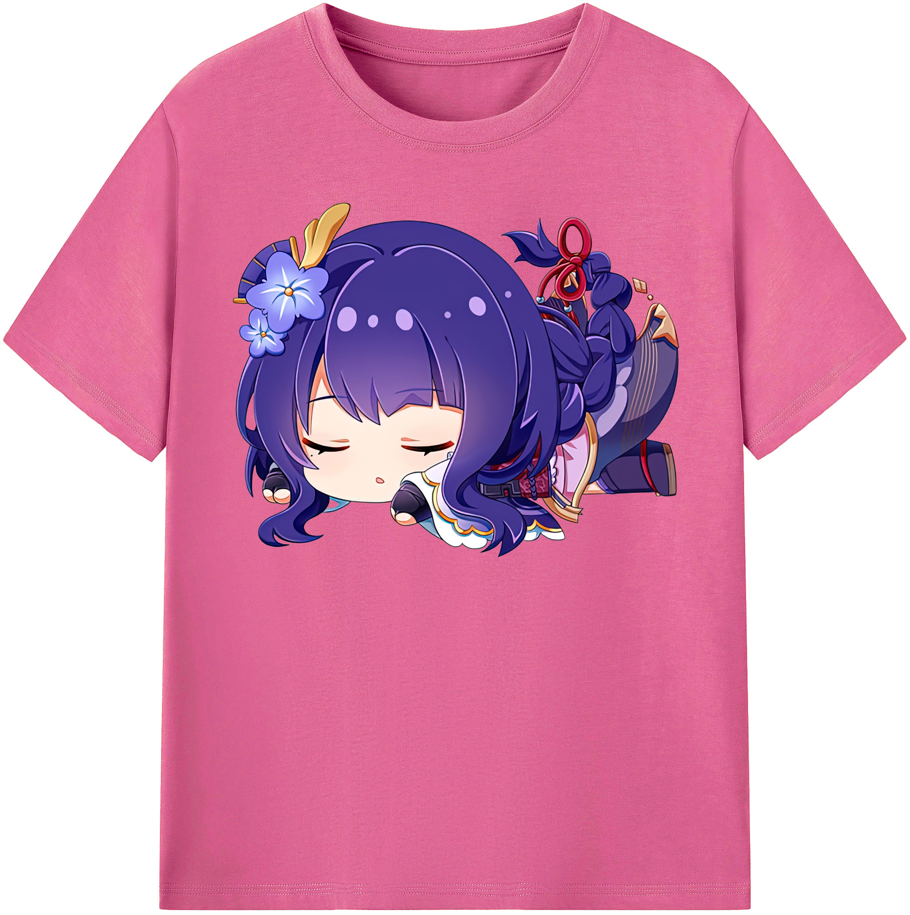 げんし神 雷電将軍 らいでんしょうぐん genshin Raiden Shogun レディースカジュアルプリントTシャツ（綿100％）