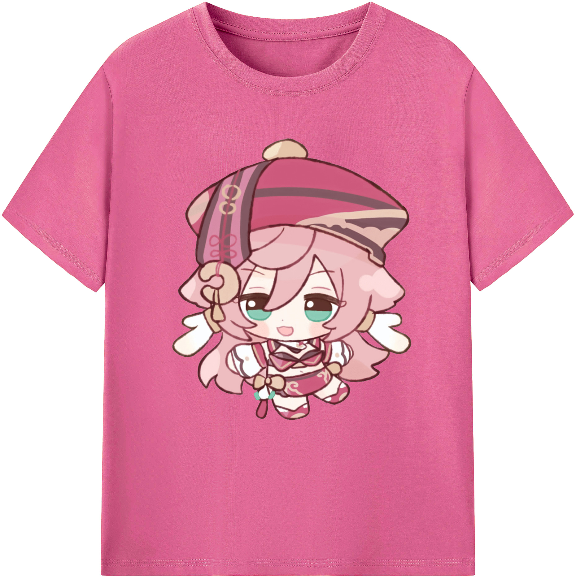 げんし神 ヤンフェイ genshin Yanfei レディースカジュアルプリントTシャツ（綿100％）