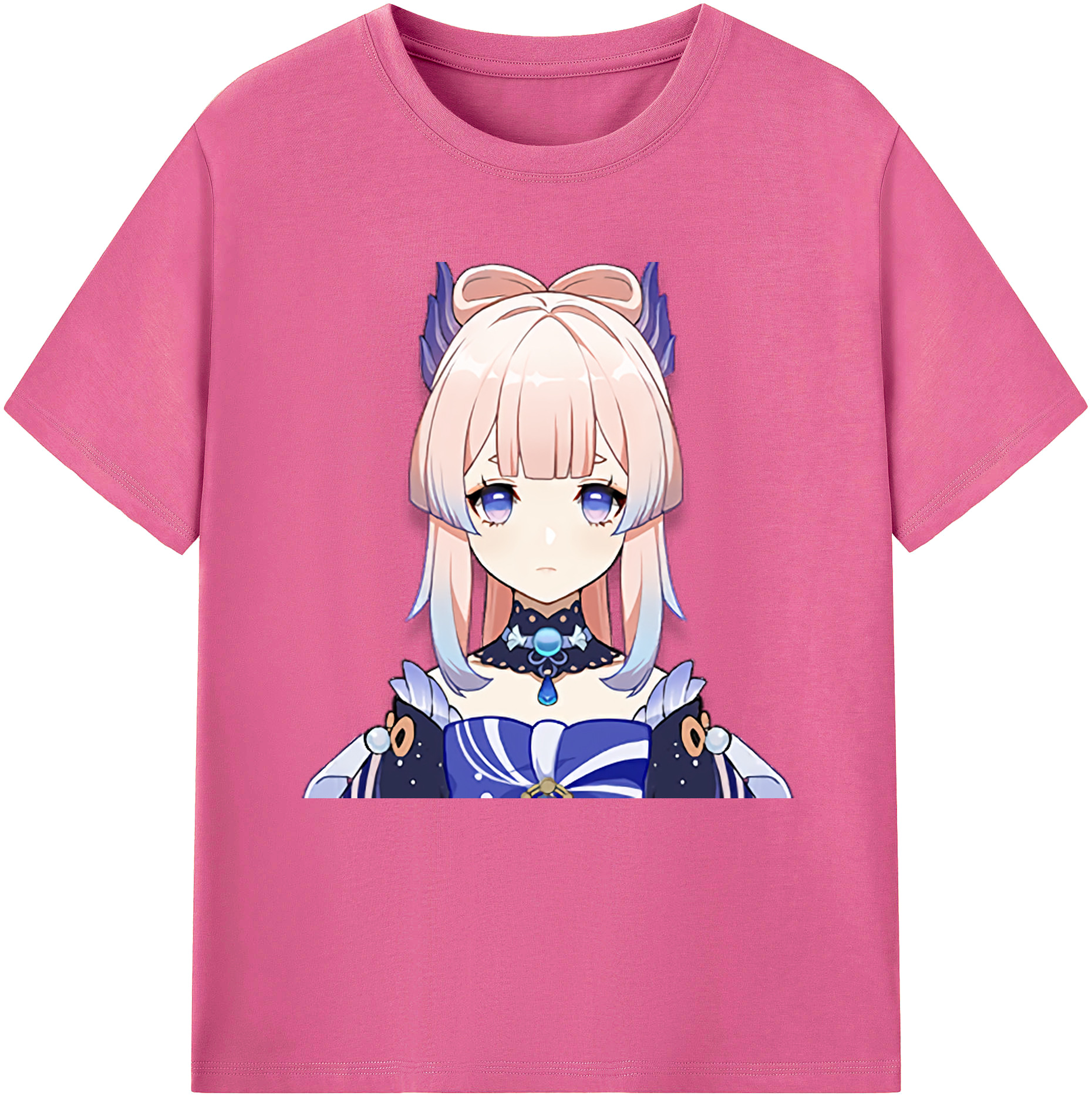 げんし神 珊瑚宮心海 サンゴノミヤ・ココミ genshin Sangonomiya Kokomi レディースカジュアルプリントTシャツ（綿100％）