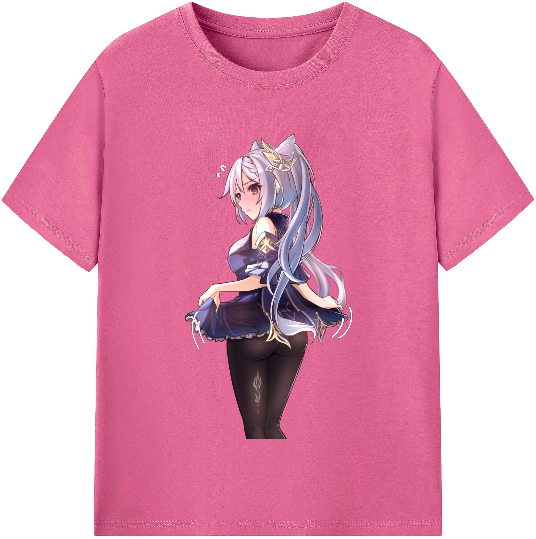 げんし神 刻晴 こくせい genshin Kokusei レディースカジュアルプリントTシャツ（綿100％）