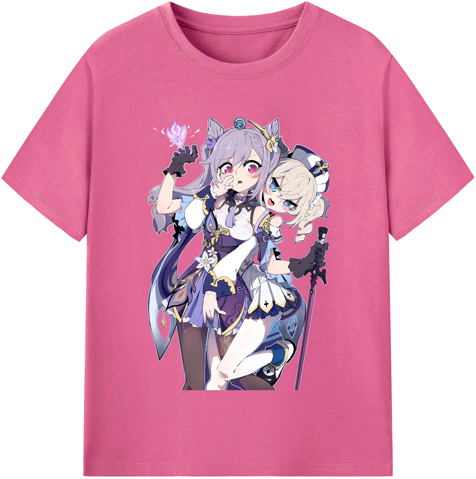 げんし神 刻晴 こくせい genshin Kokusei レディースカジュアルプリントTシャツ（綿100％）
