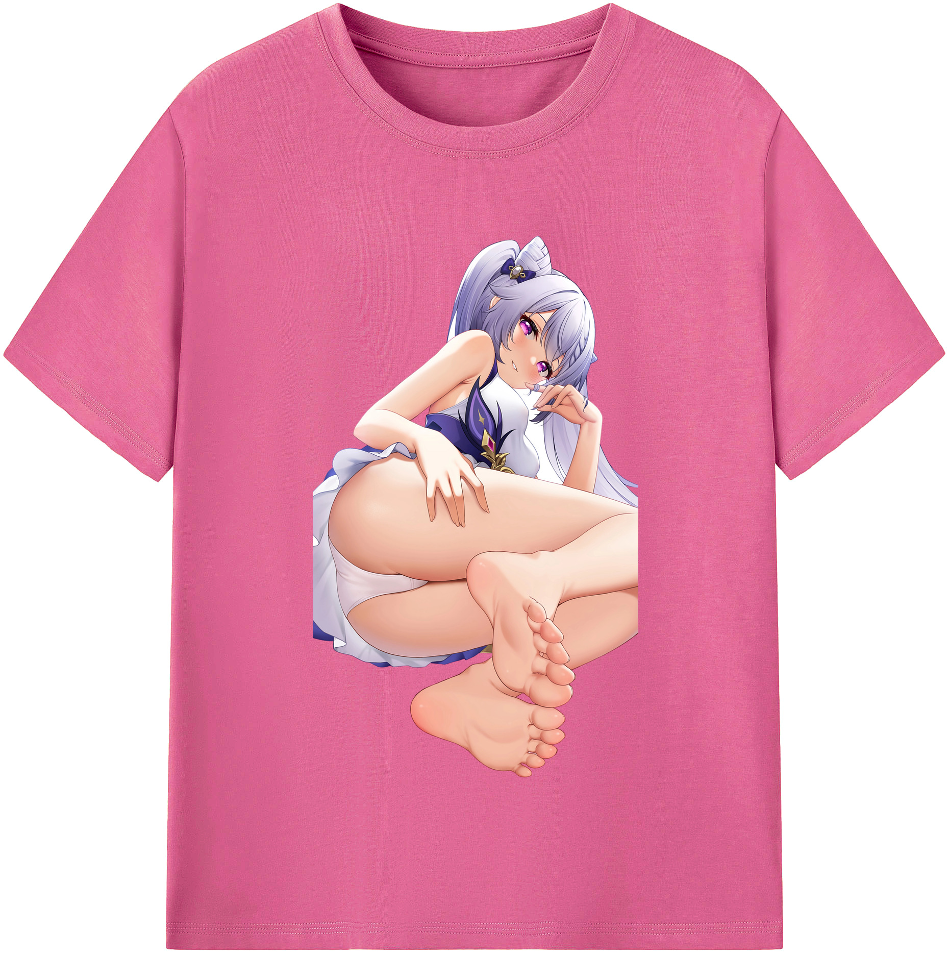 げんし神 刻晴 こくせい genshin Kokusei レディースカジュアルプリントTシャツ（綿100％）
