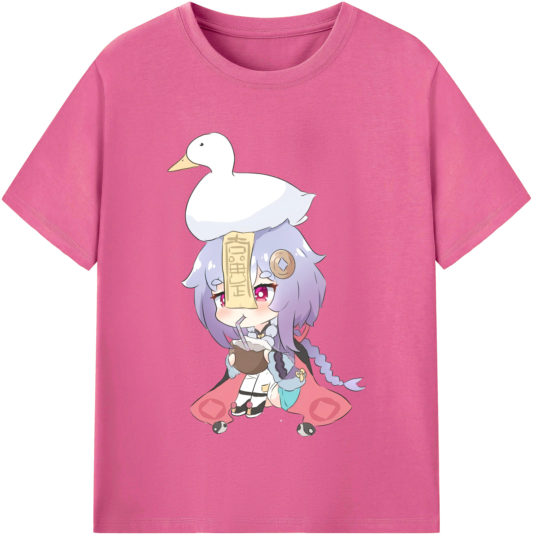 げんし神 七七 なな  genshin Nana レディースカジュアルプリントTシャツ（綿100％）