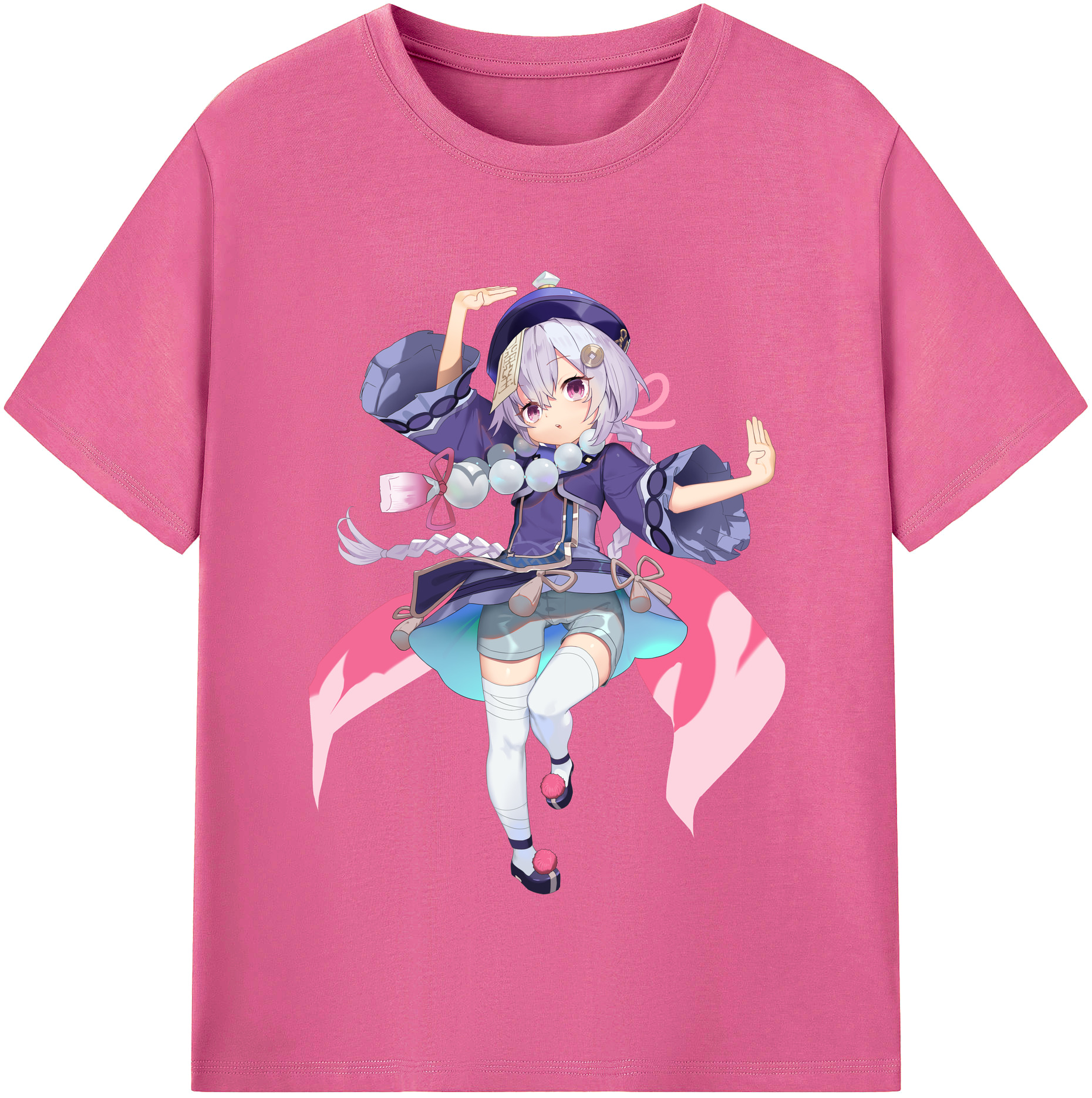 げんし神 七七 なな  genshin Nana レディースカジュアルプリントTシャツ（綿100％）