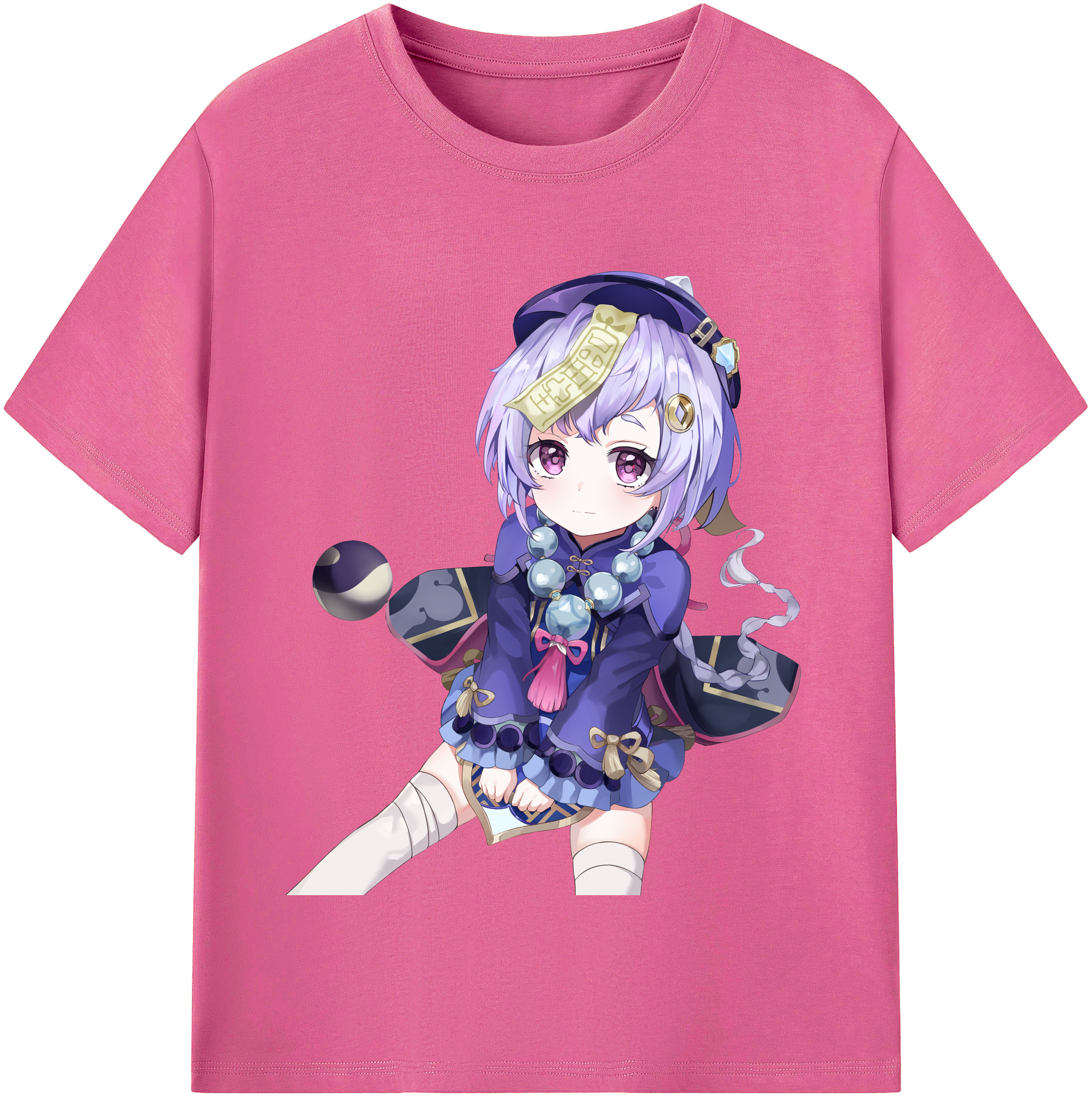 げんし神 七七 なな  genshin Nana レディースカジュアルプリントTシャツ（綿100％）