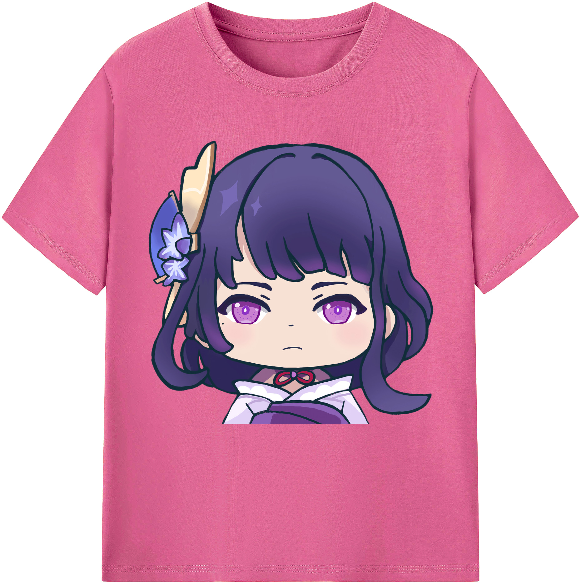 げんし神 雷電将軍 らいでんしょうぐん genshin Raiden Shogun レディースカジュアルプリントTシャツ（綿100％）