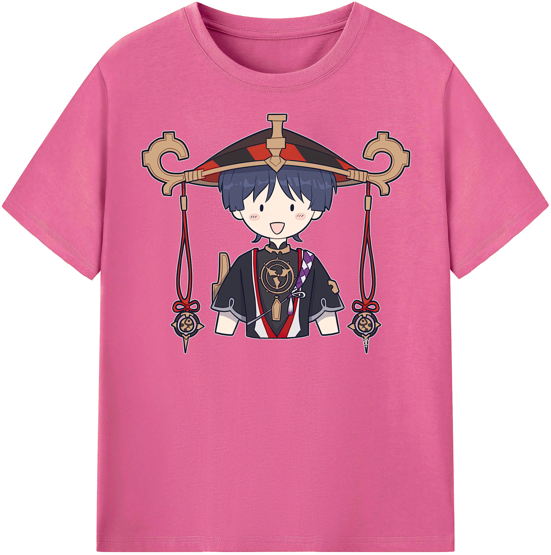 げんし神 さんペい genshin Sanpei レディースカジュアルプリントTシャツ（綿100％）