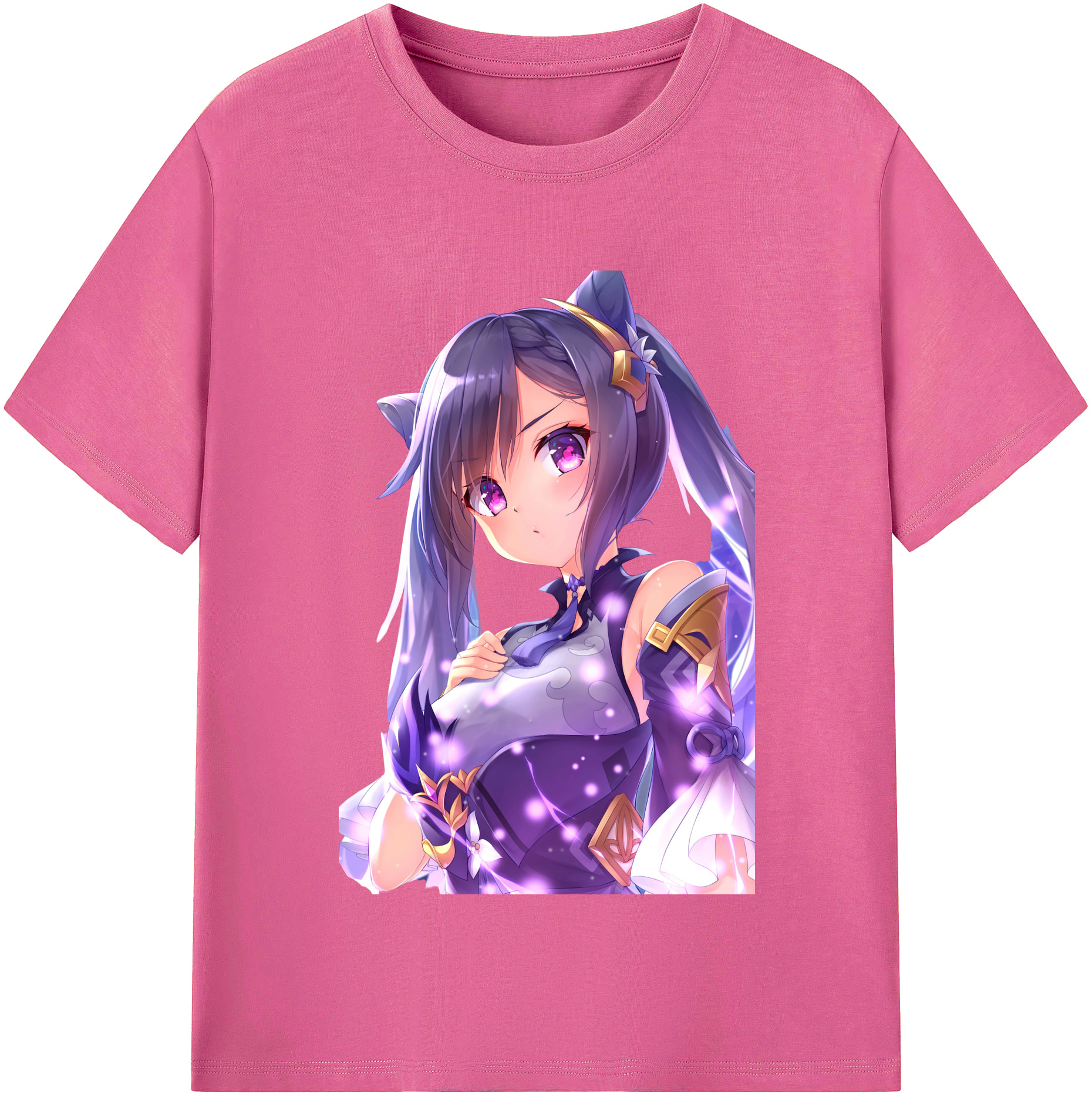 げんし神 刻晴 こくせい genshin Kokusei レディースカジュアルプリントTシャツ（綿100％）