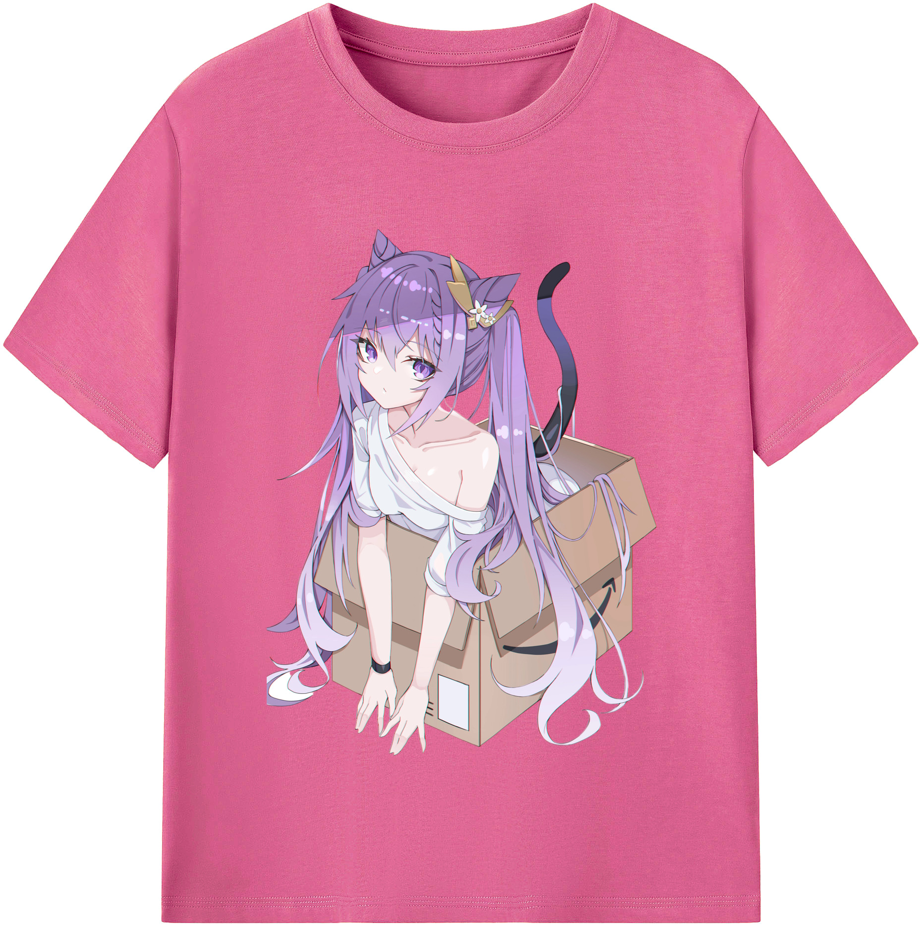 げんし神 刻晴 こくせい genshin Kokusei レディースカジュアルプリントTシャツ（綿100％）