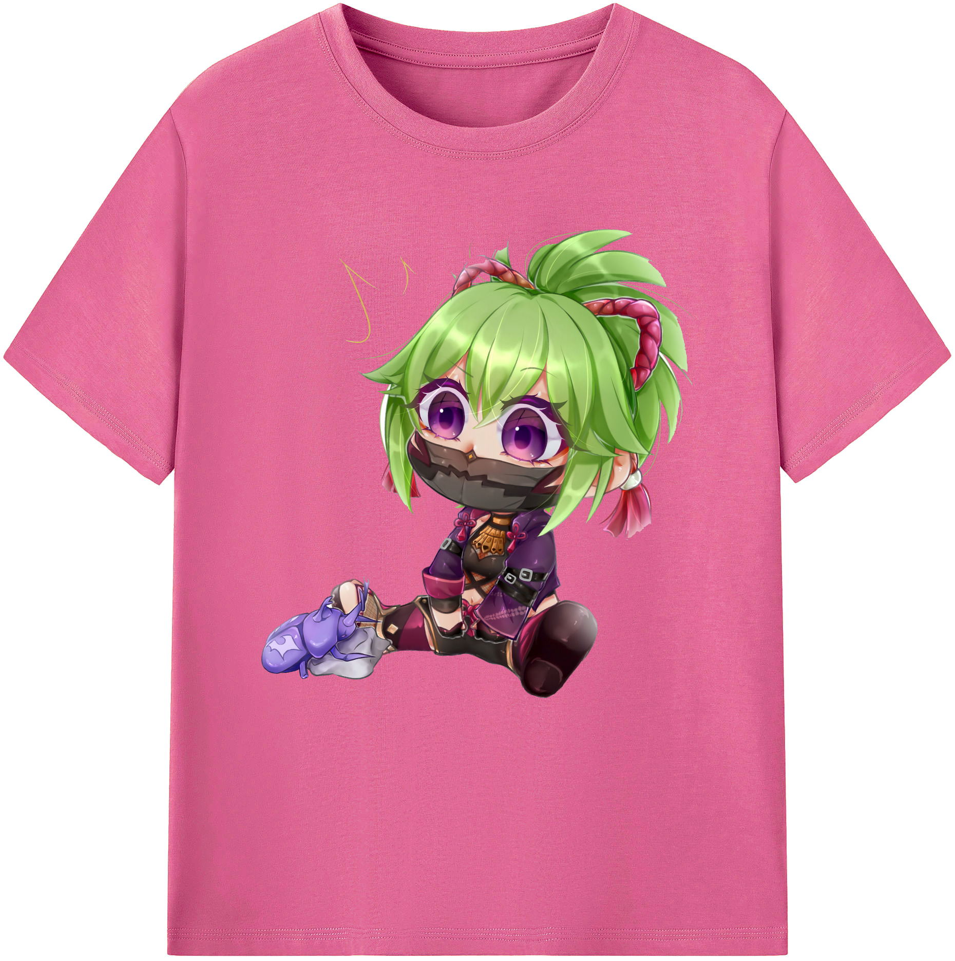 げんし神  久岐忍 くき しのぶ genshin Kuki Shinobu レディースカジュアルプリントTシャツ（綿100％）