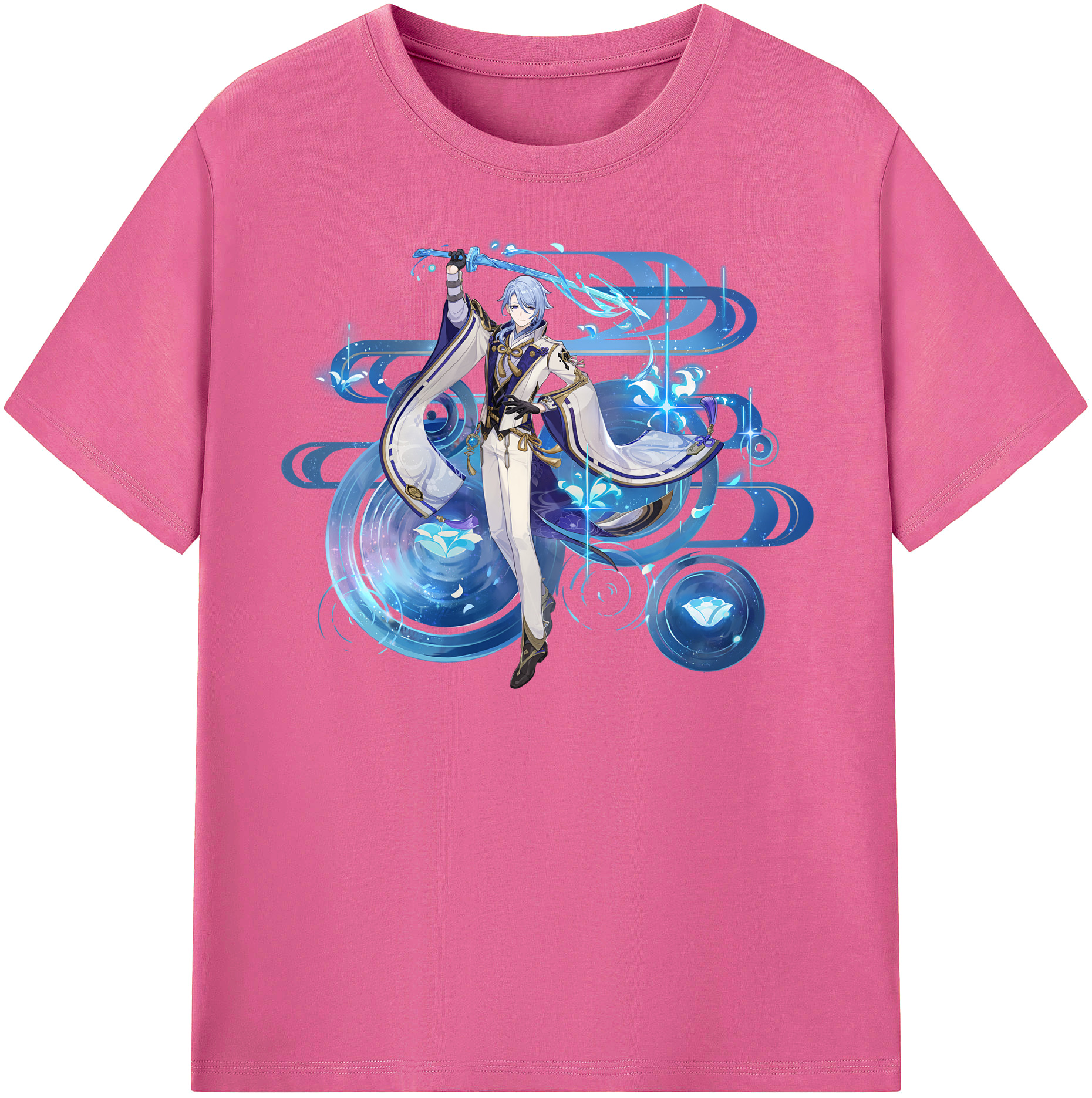 げんし神 神里綾人 かみさとあやと genshin Kamisato Ayato レディースカジュアルプリントTシャツ（綿100％）