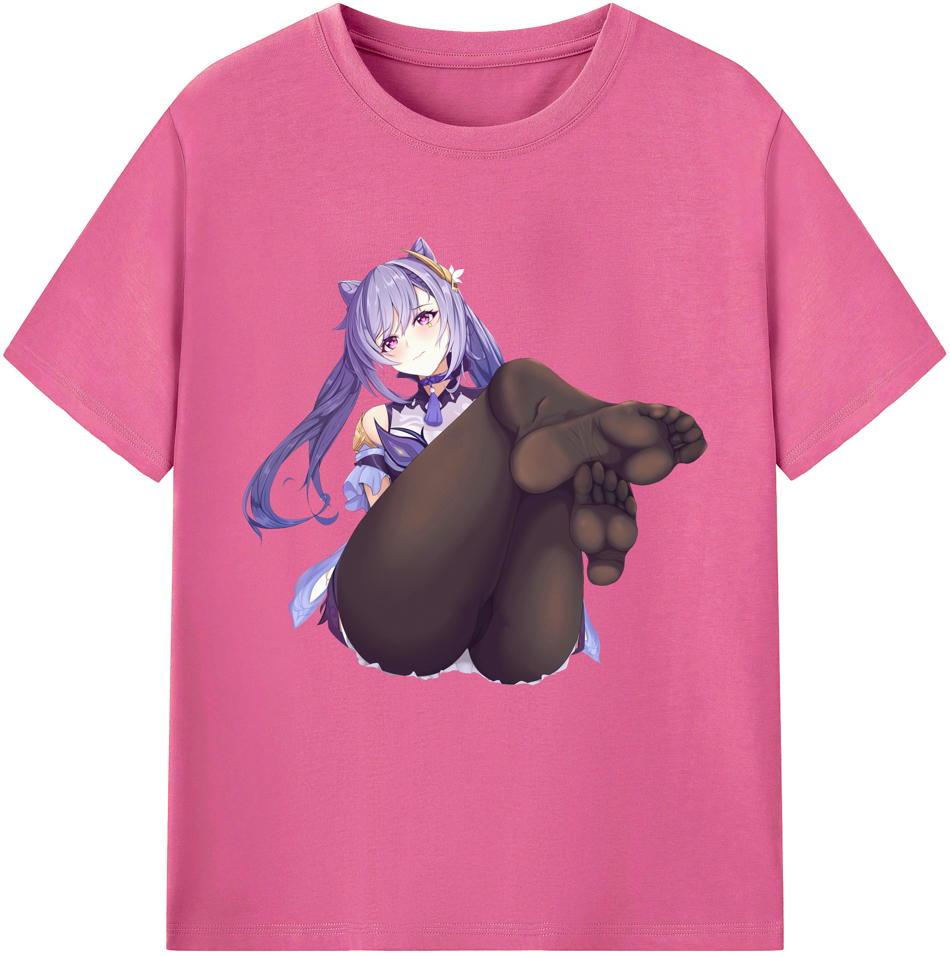 げんし神 刻晴 こくせい genshin Kokusei レディースカジュアルプリントTシャツ（綿100％）