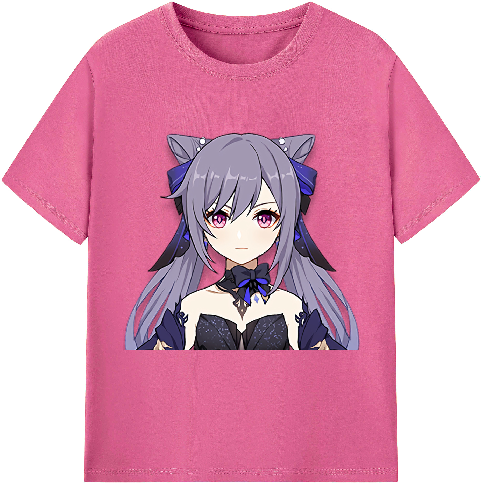 げんし神 刻晴 こくせい genshin Kokusei レディースカジュアルプリントTシャツ（綿100％）