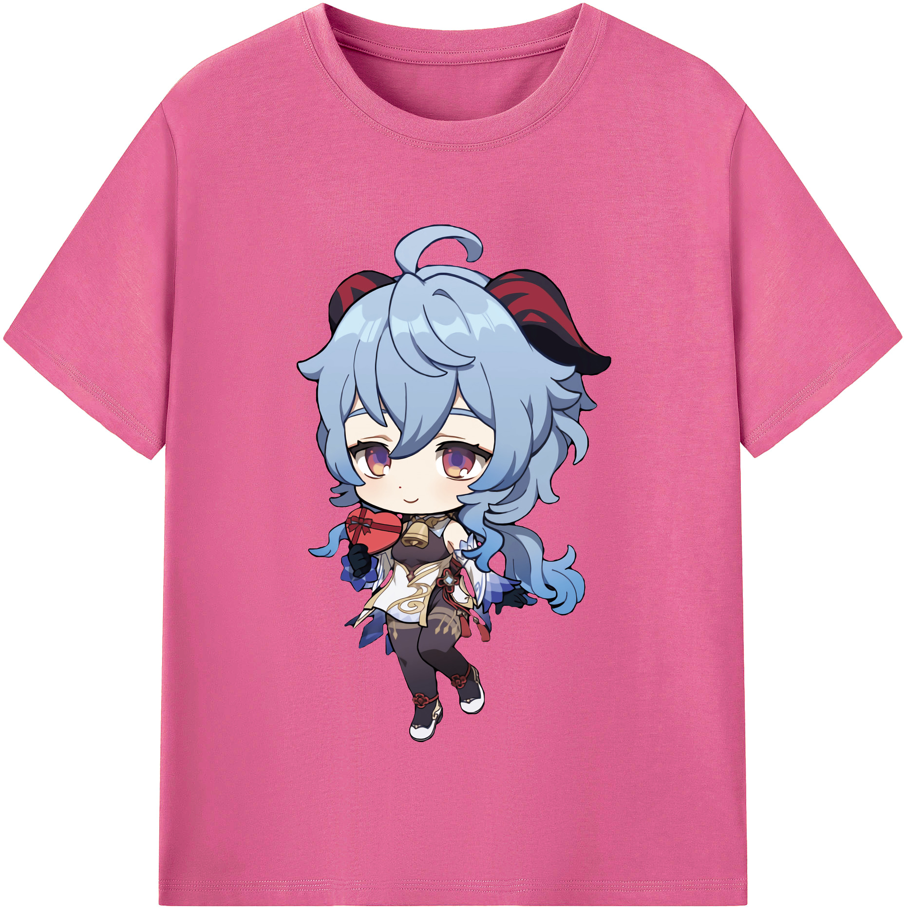 げんし神 甘雨 かんう genshin Ganyu レディースカジュアルプリントTシャツ（綿100％）