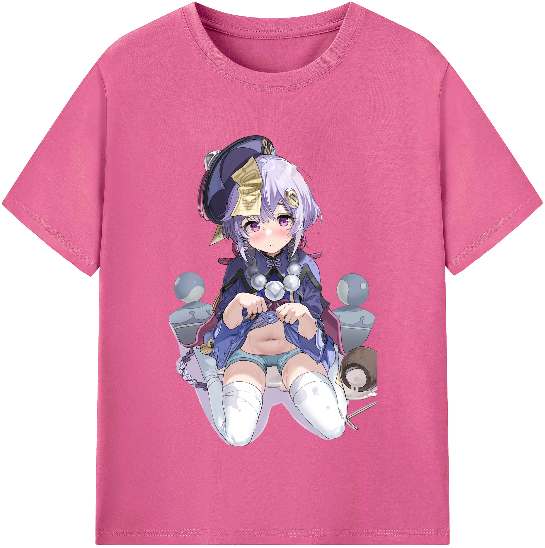 げんし神 七七 なな  genshin Nana レディースカジュアルプリントTシャツ（綿100％）