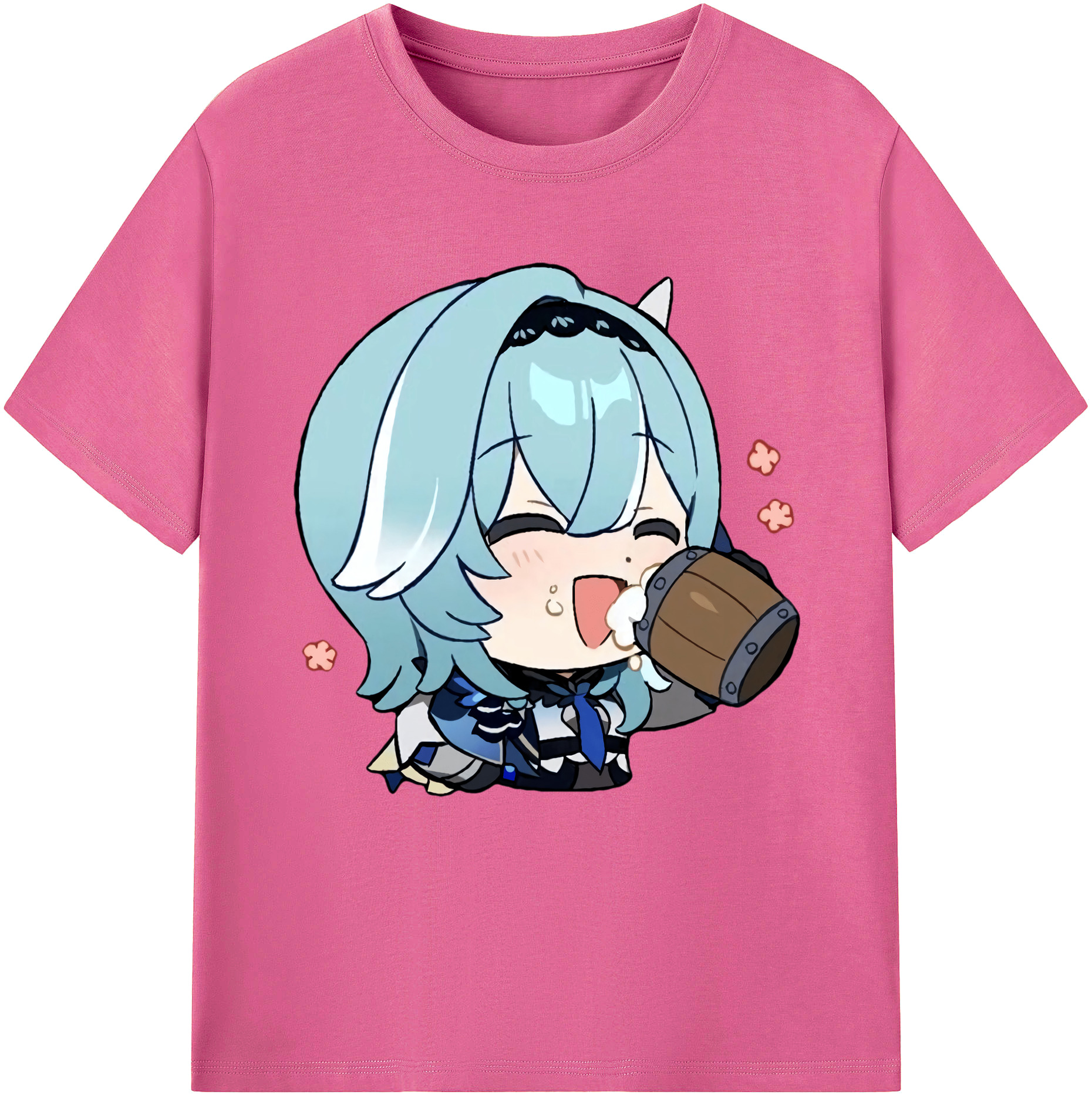げんし神 优菈 ゆうら genshin Yūra レディースカジュアルプリントTシャツ（綿100％）