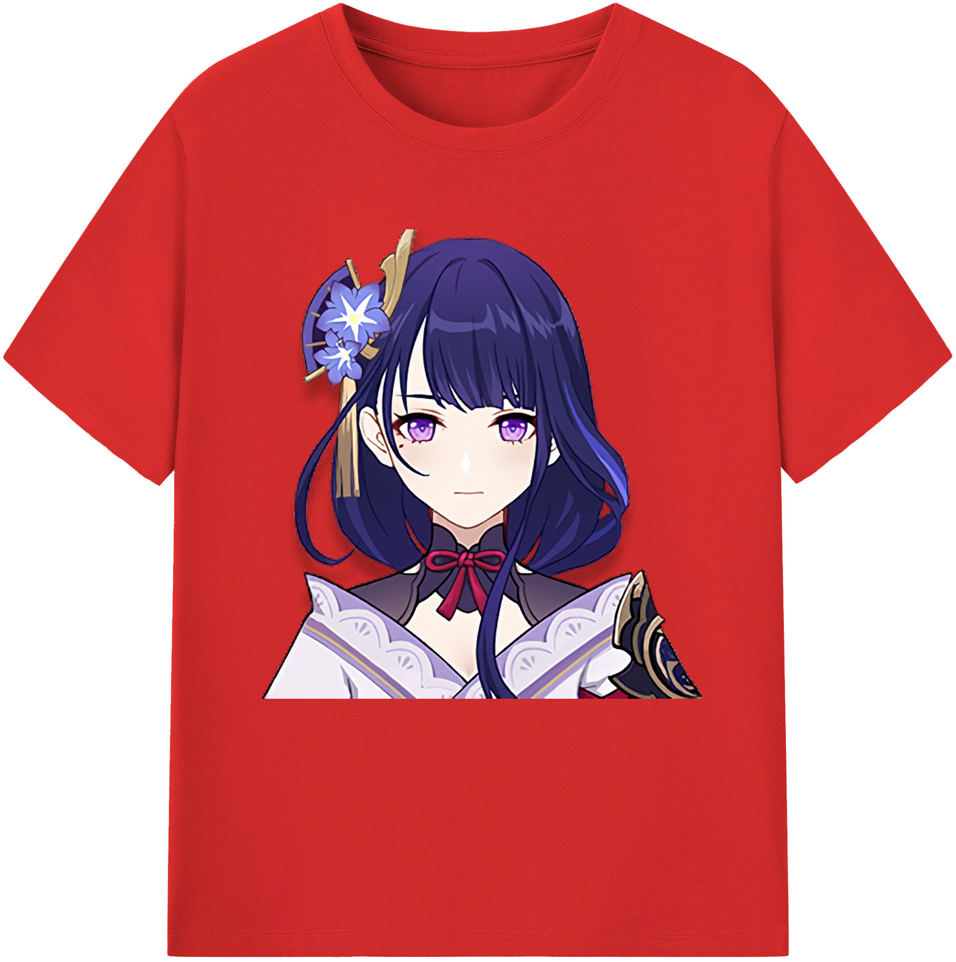 げんし神 雷電将軍 らいでんしょうぐん genshin Raiden Shogun レディースカジュアルプリントTシャツ（綿100％）