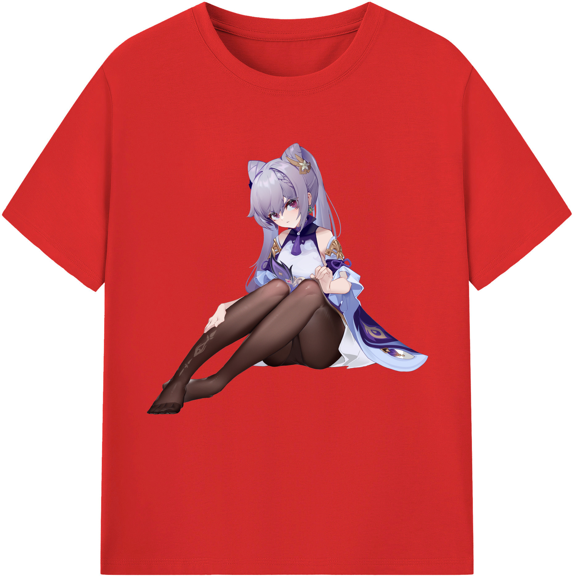 げんし神 刻晴 こくせい genshin Kokusei レディースカジュアルプリントTシャツ（綿100％）