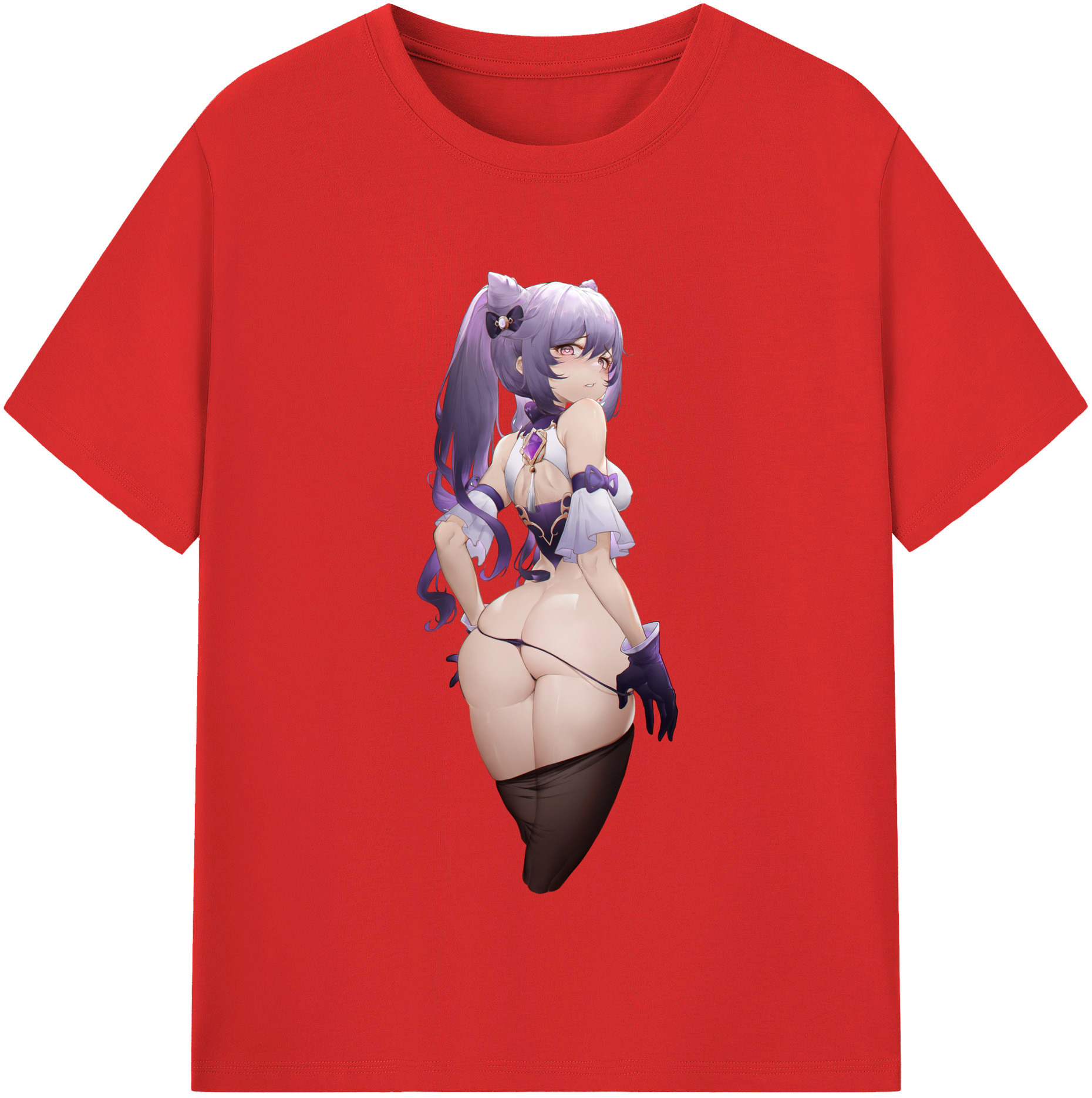 げんし神 刻晴 こくせい genshin Kokusei レディースカジュアルプリントTシャツ（綿100％）