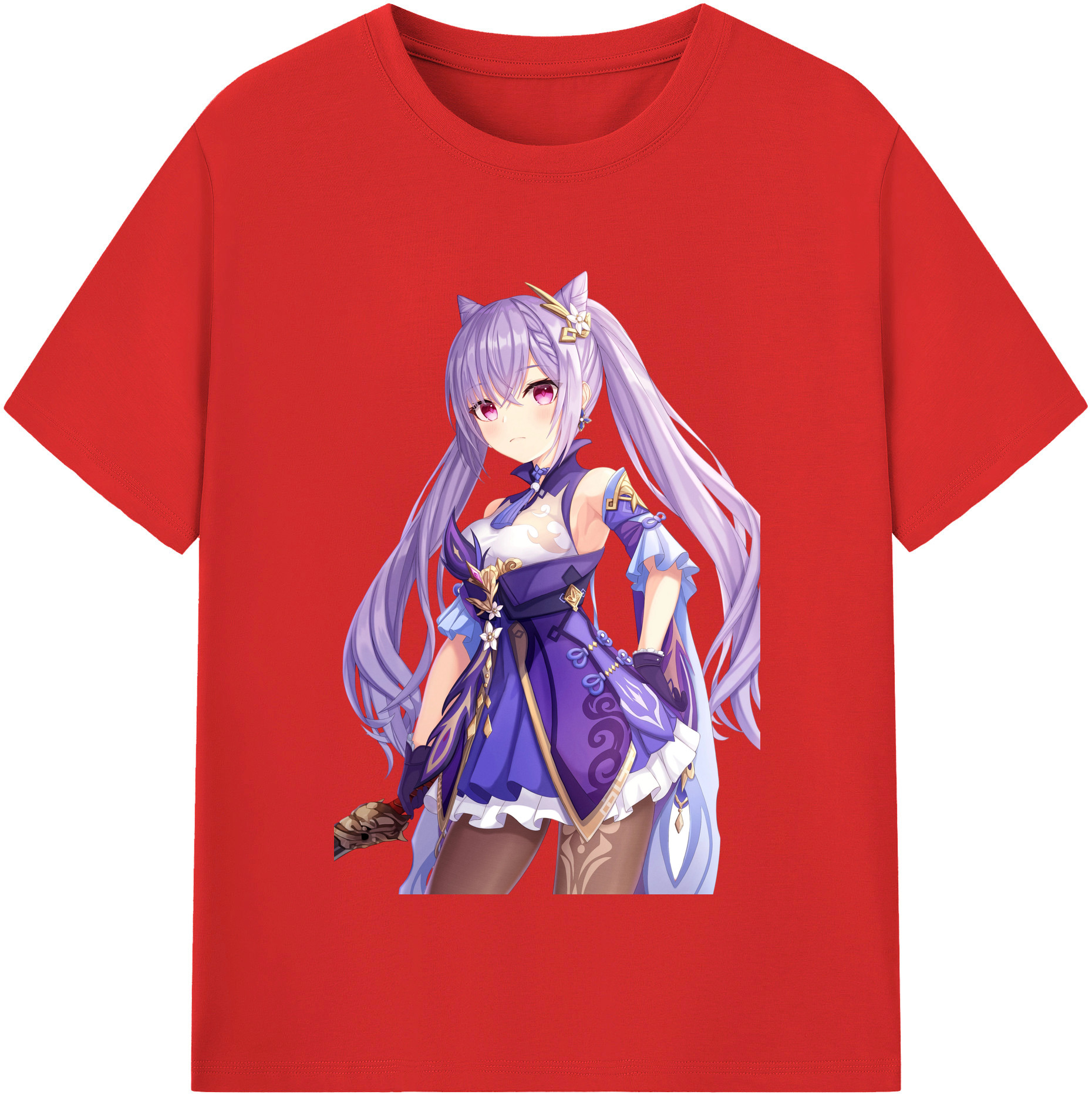 げんし神 刻晴 こくせい genshin Kokusei レディースカジュアルプリントTシャツ（綿100％）
