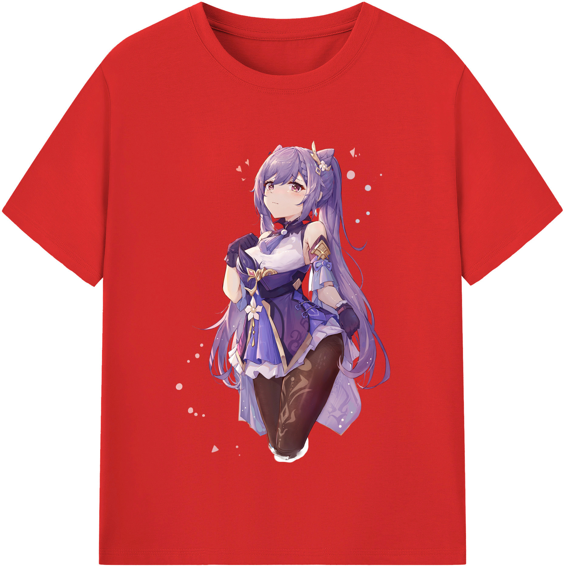 げんし神 刻晴 こくせい genshin Kokusei レディースカジュアルプリントTシャツ（綿100％）