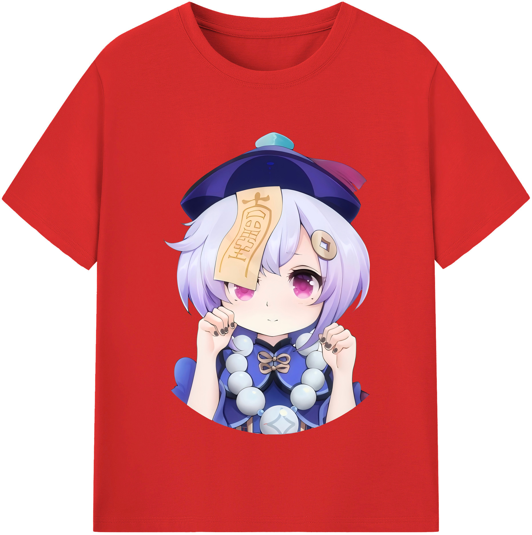 げんし神 七七 なな  genshin Nana レディースカジュアルプリントTシャツ（綿100％）