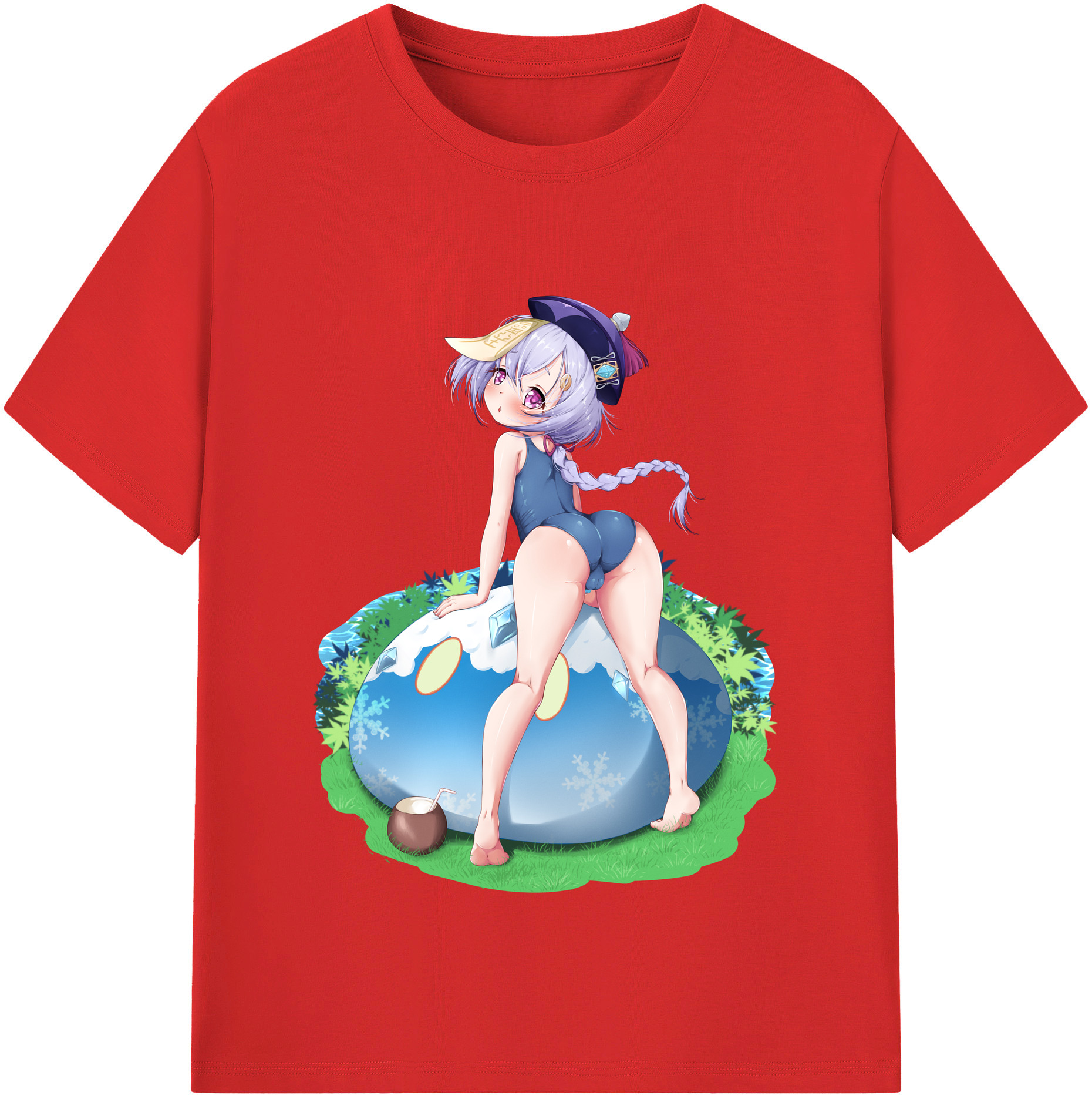 げんし神 七七 なな  genshin Nana レディースカジュアルプリントTシャツ（綿100％）