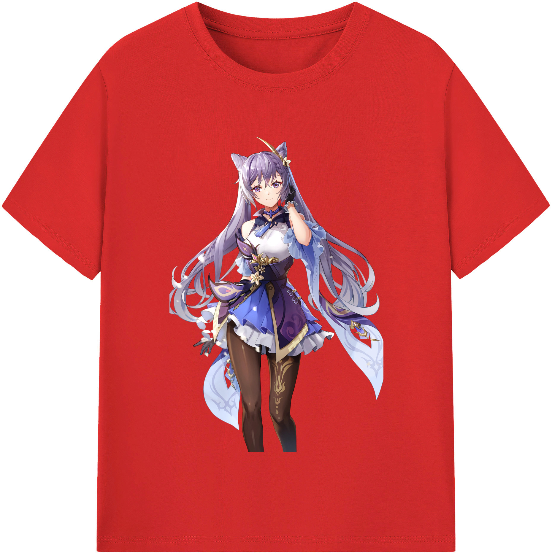 げんし神 刻晴 こくせい genshin Kokusei レディースカジュアルプリントTシャツ（綿100％）